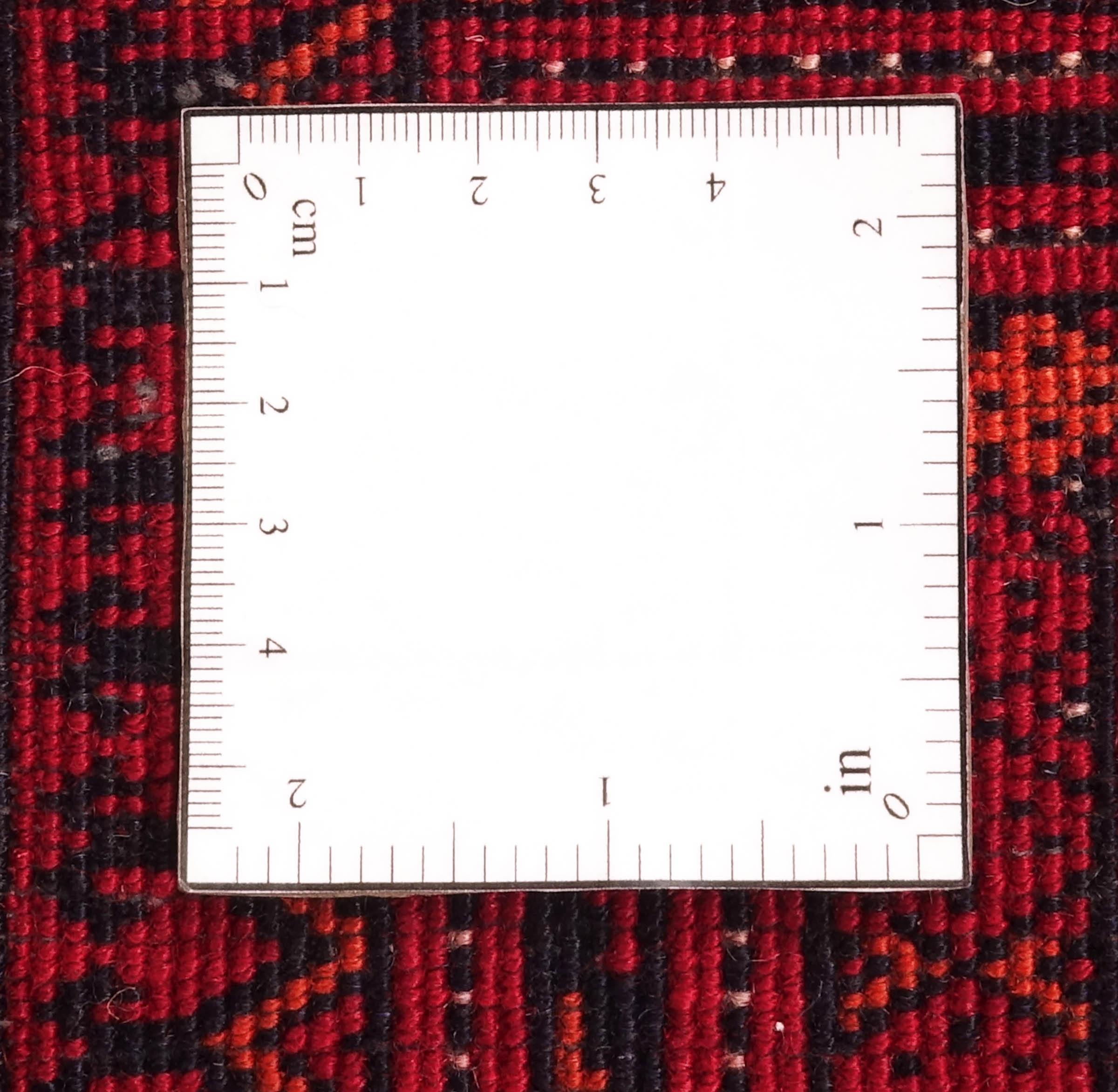 Afghanischer Teppich Mauri Gul 200x300 Handgeknüpft Rot Geometrisch Orientalisch UNIKAT