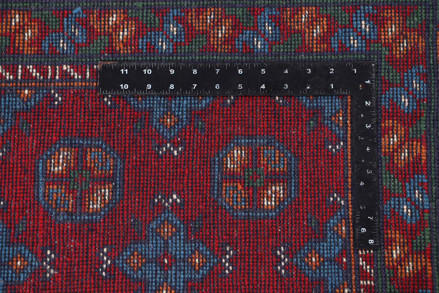 Afghan Akcha Rang Dar Teppich 150x200 Handgeknüpft Rot Durchgemustert Orient Kurzflor