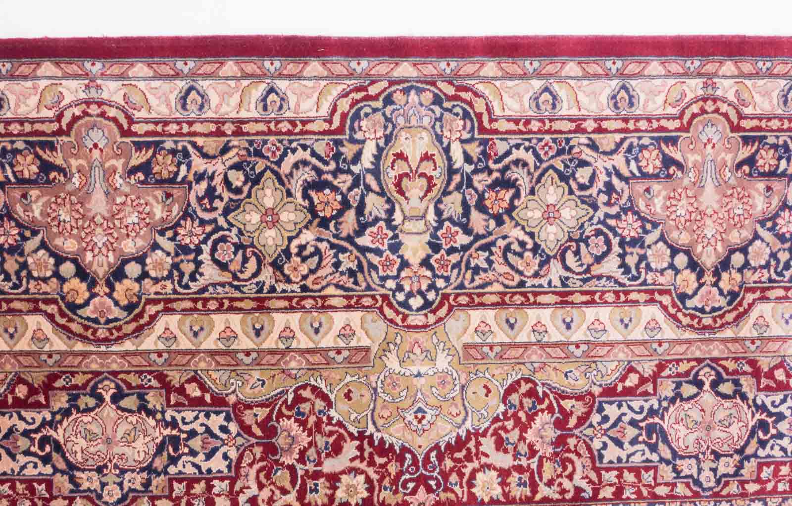 Afghan Chobi Ziegler Fein 280x370 Handgeknüpft Teppich Rot Medaillon Kurzflor