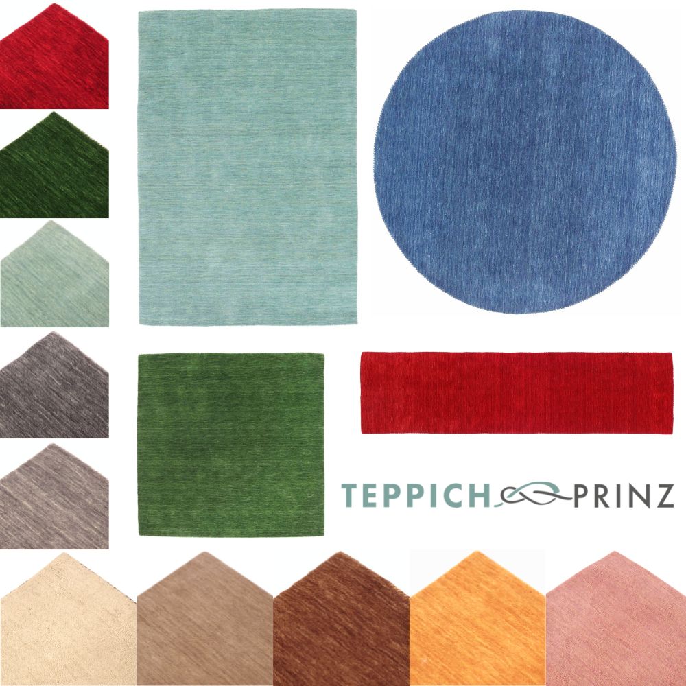 Wool carpet Gabbeh UNI - handmade 100% virgin wool 18 SIZES 11 COLORS