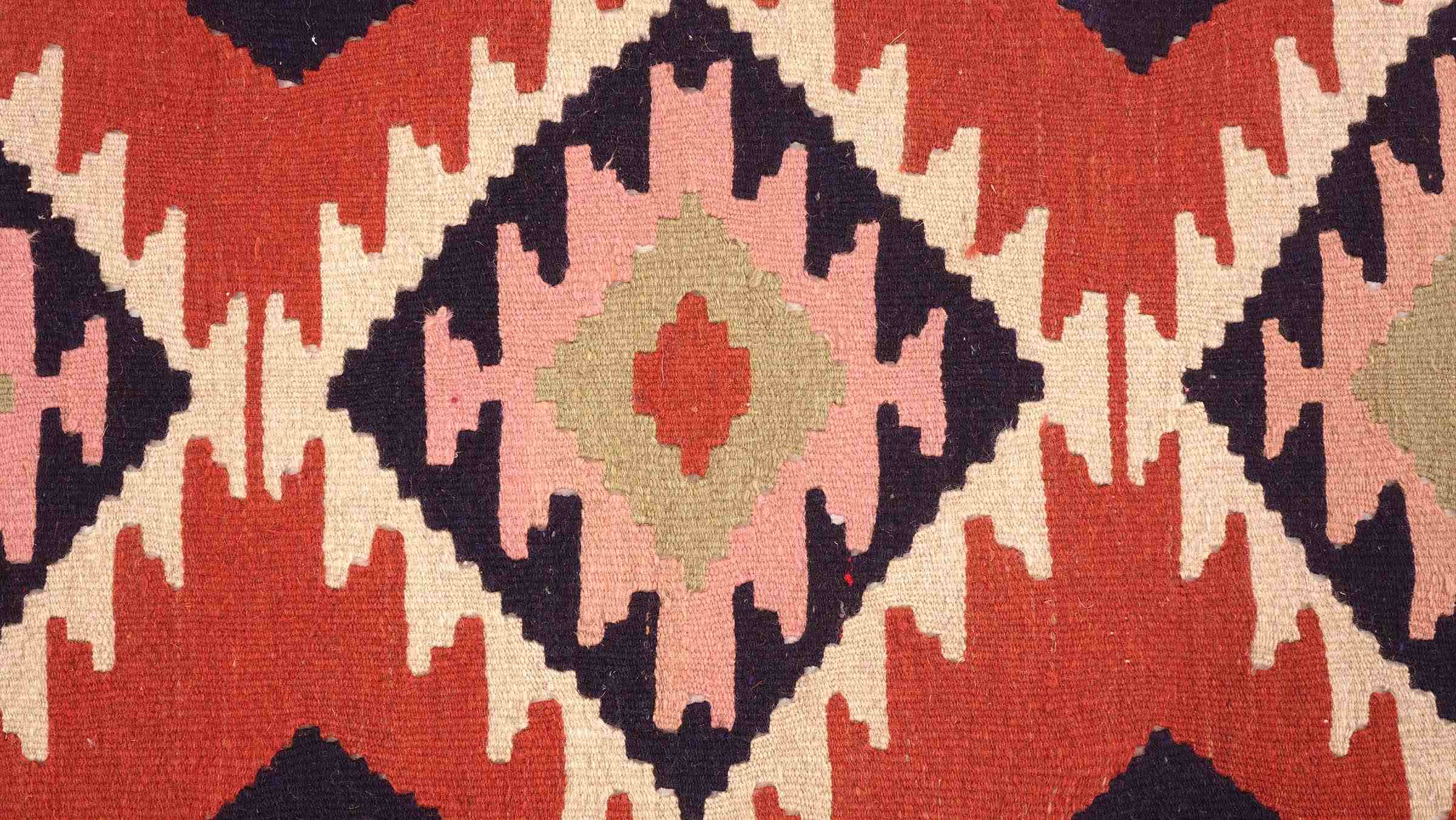 Perserteppich Kelim Ardebil 90x150 Handgewebt Braun Geometrisch Handarbeit Zimmer