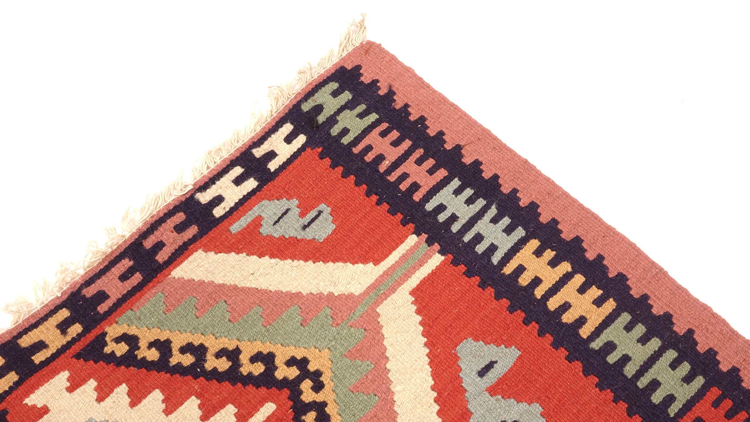 Perserteppich Kelim Ardebil 100x150 Handgewebt Braun Geometrisch Handarbeit Zimmer