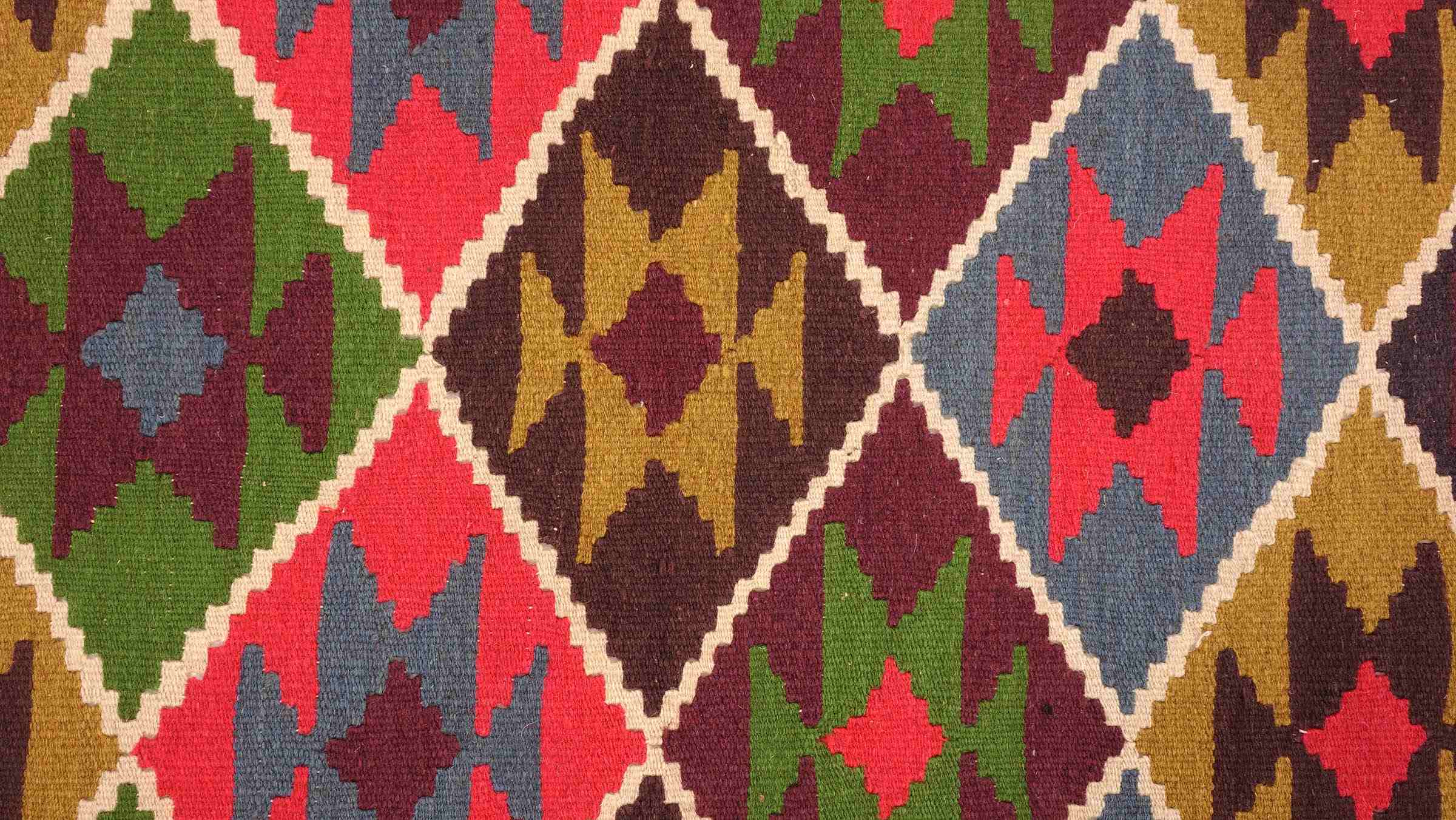Perserteppich Kelim Ardebil 100x150 Handgewebt Braun Geometrisch Handarbeit Zimmer