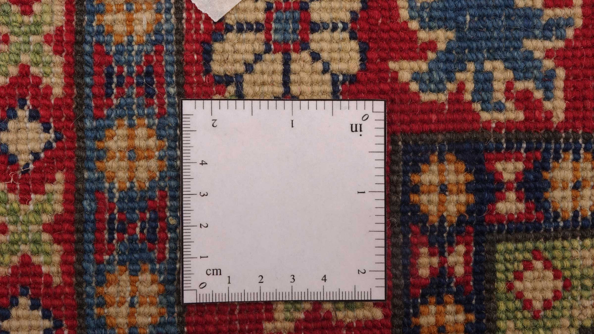 Kazak Teppich 80x300 Handgeknüpft Läufer Beige Floral Orientalisch UNIKAT Kurzflor