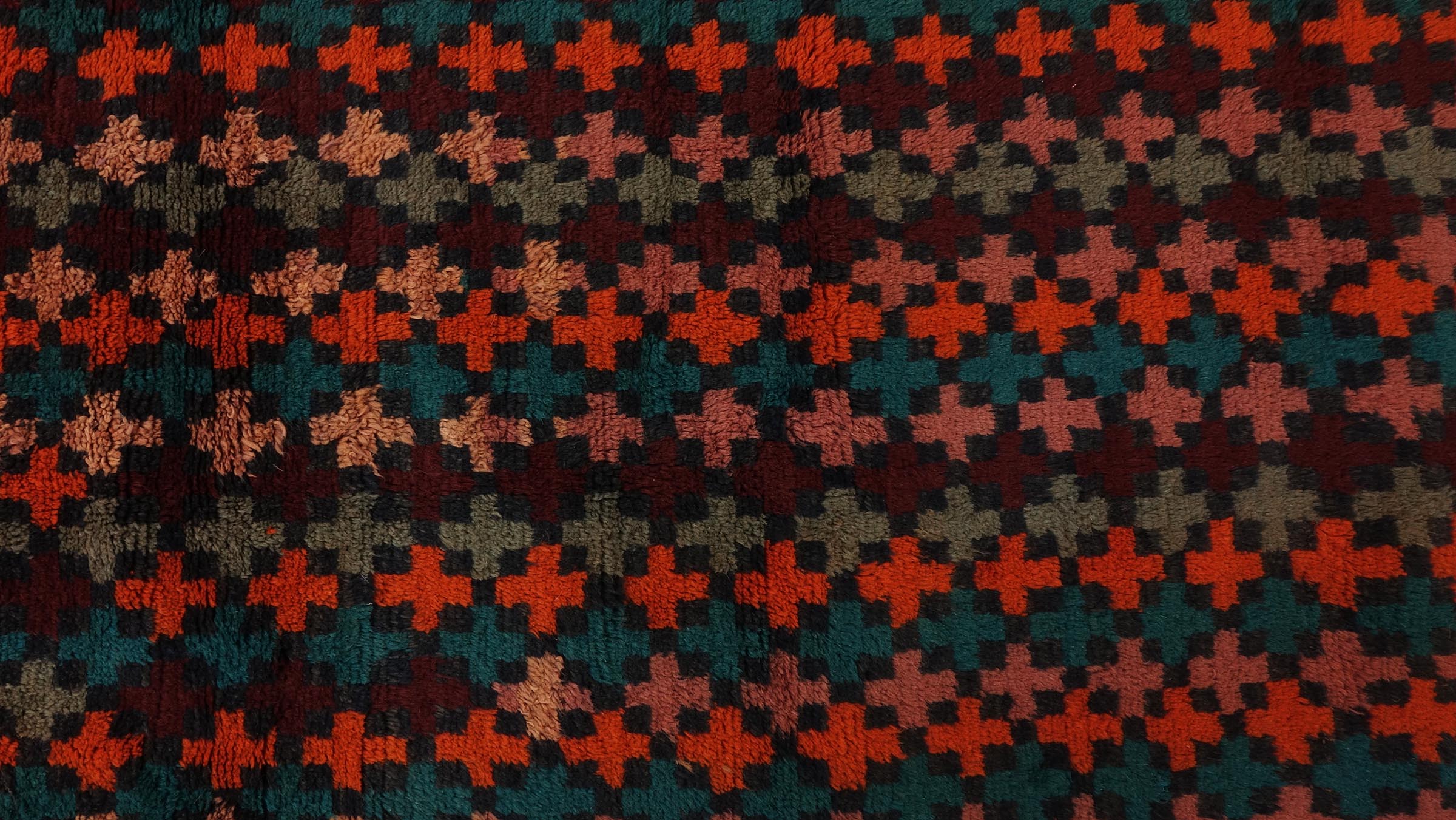 Gabbeh Teppich 110x190 Handgeknüpft Blau Streifen Orientalisch UNIKAT Kurzflor