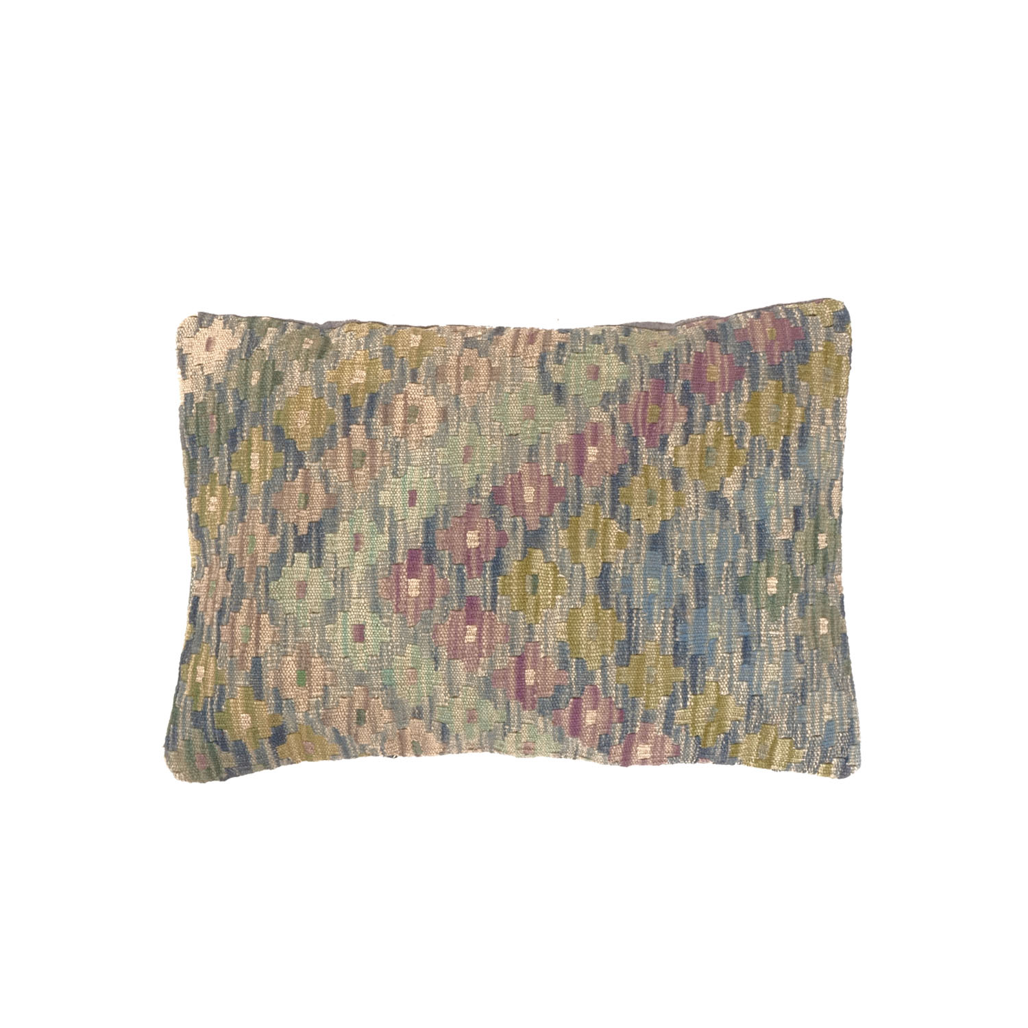 Kelim Afghan Maimana Kissenbezug Kissenhülle Poshti Teppich 40x60 Handgewebt Mehrfarbig