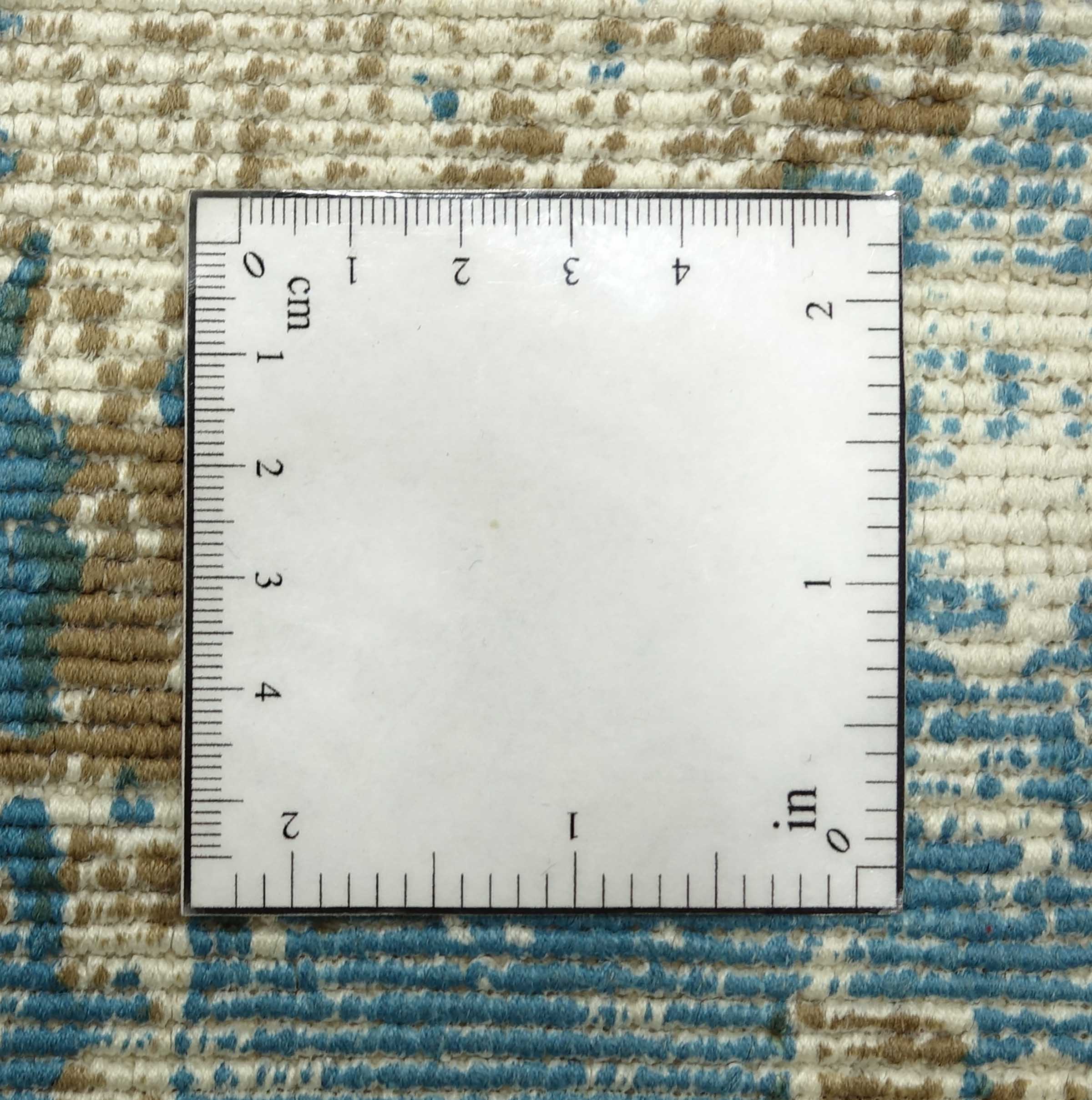 Handloom Vintage 230x160 Handgewebt Teppich 160x230 Blau Braun Abstrakt Handarbeit Orient