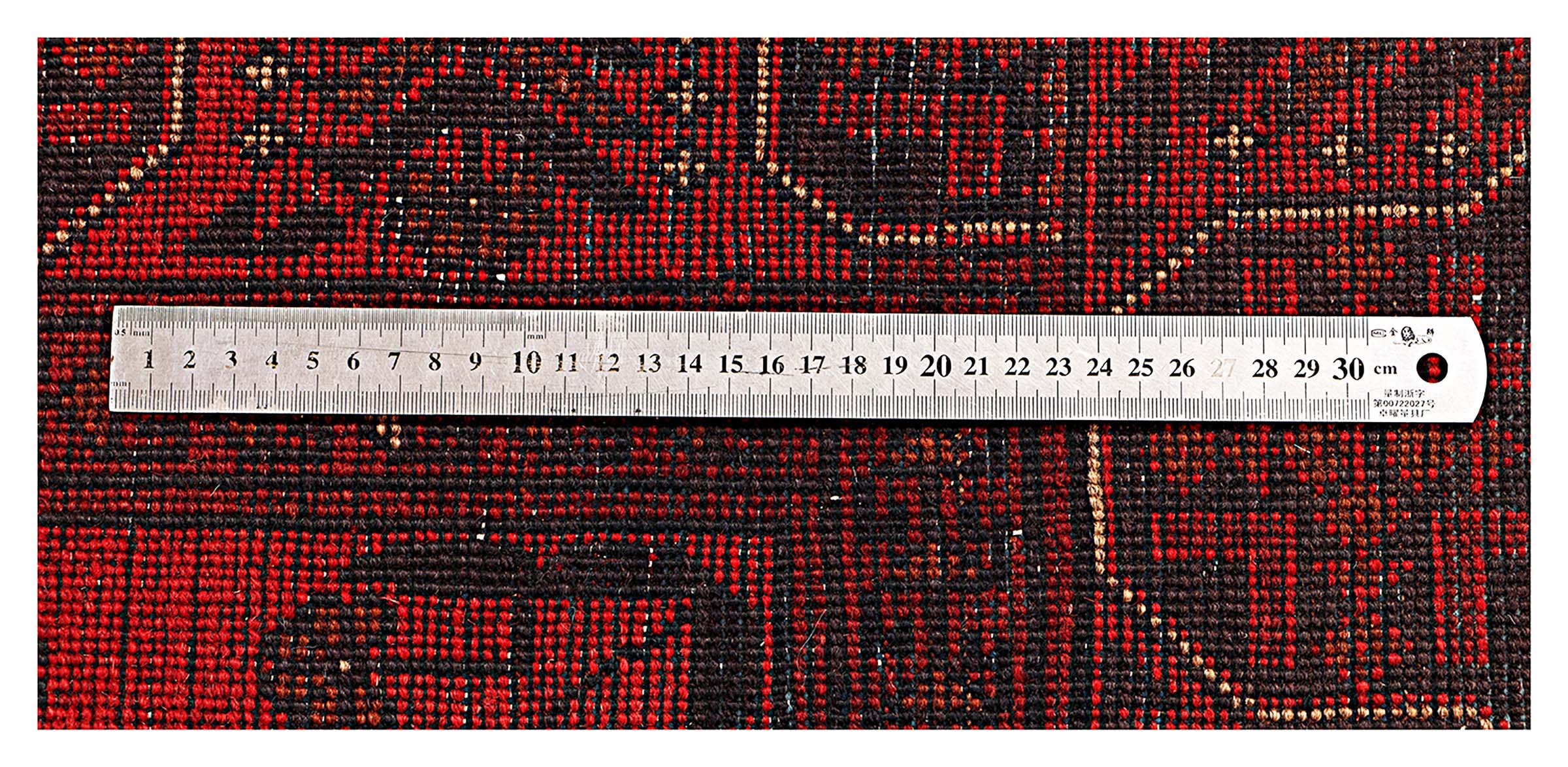 Afghan Khal Mohammadi Teppich 100x140 Handgeknüpft Braun Geometrisch Orient Kurzflor