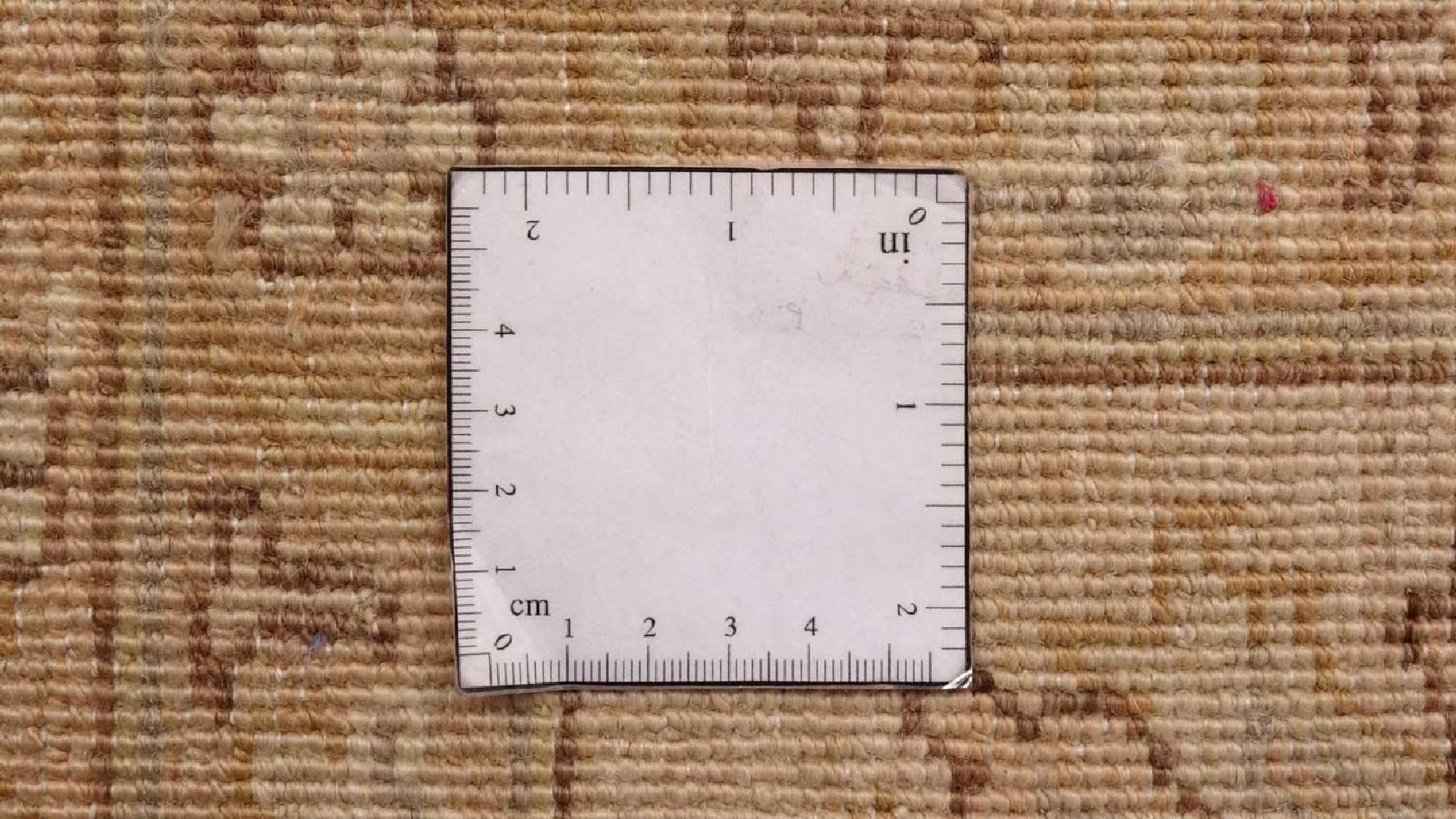 Afghan Chobi Ziegler 300x400 Handgeknüpft Teppich Beige Blumenmuster Kurzflor