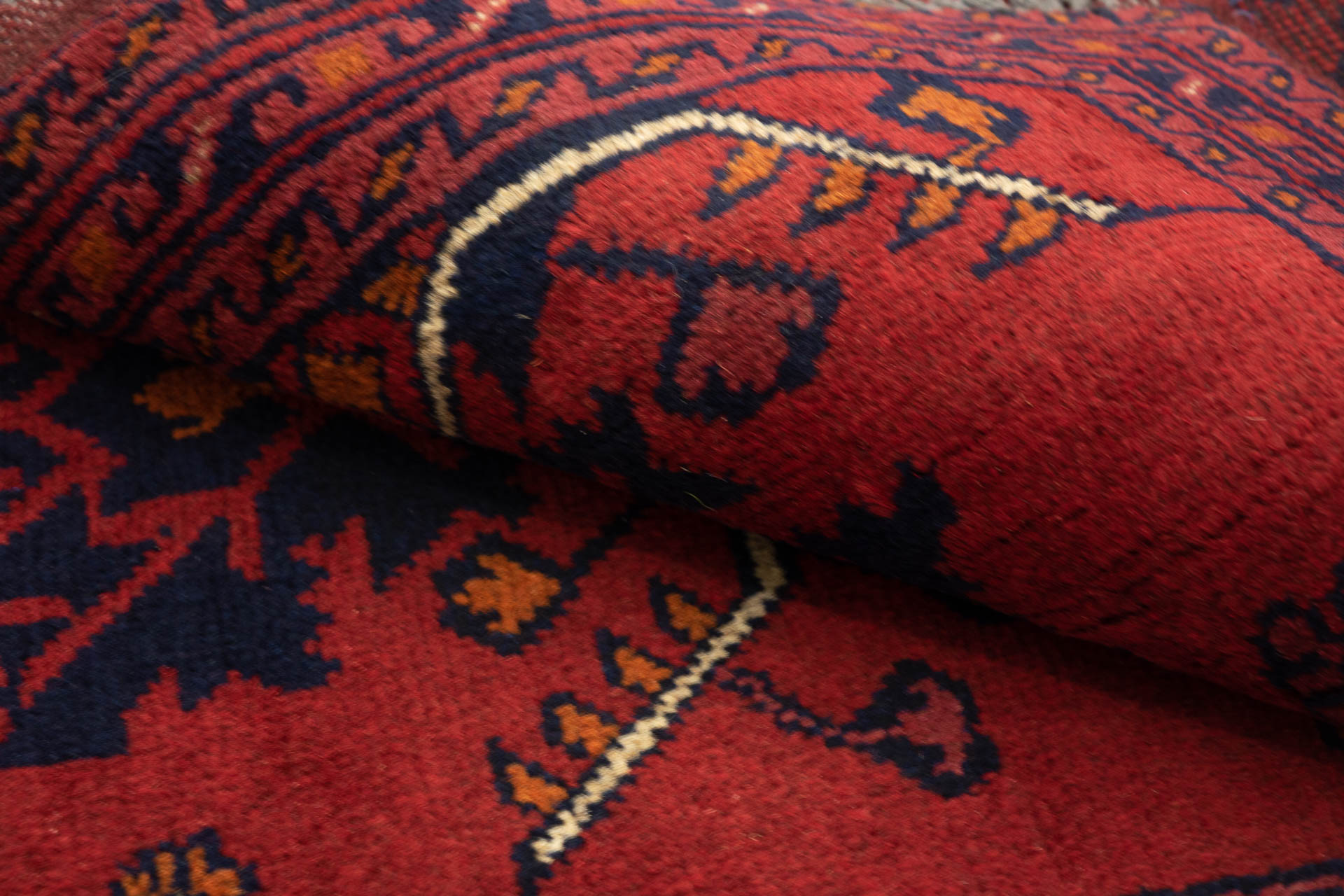 Afghan Khal Mohammadi 50x150 Handgeknüpft Teppich Läufer Braun Geometrisch