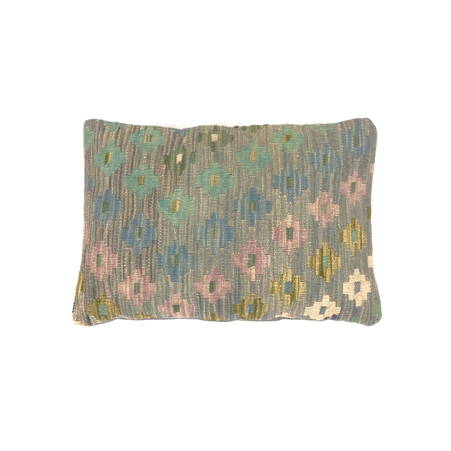 Kelim Afghan Maimana Kissenbezug Kissenhülle Poshti Teppich 40x60 Handgewebt Mehrfarbig