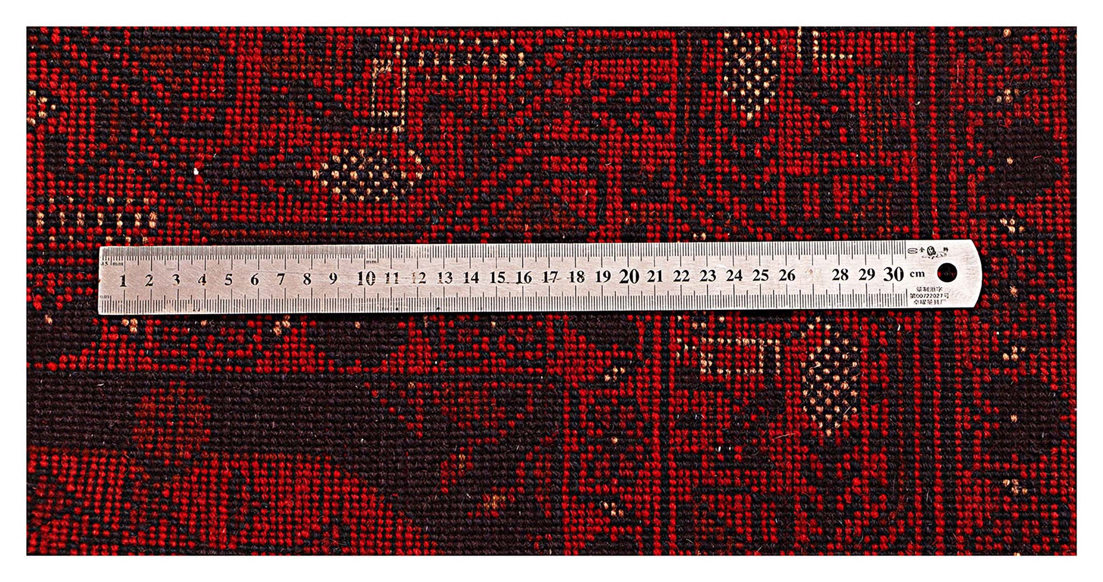 Afghan Khal Mohammadi Teppich 100x150 Handgeknüpft Braun Geometrisch Orient Kurzflor