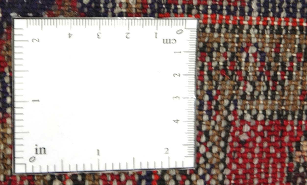Perser Hamadan 100x140 Handgeknüpft Orientteppich Rot Umrandung Wolle Kurzflor