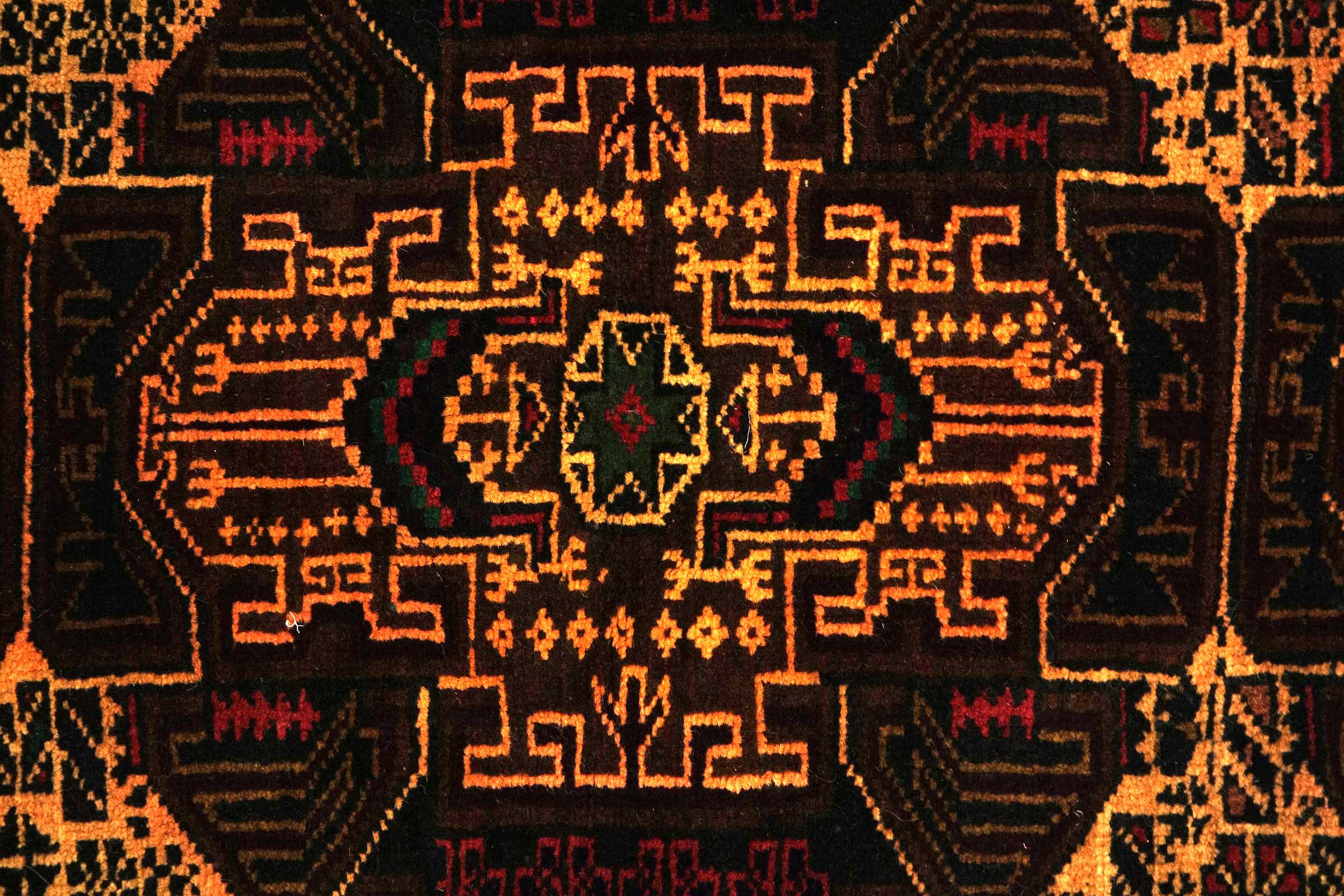 Afghan Belutsch Baluch 120x180 Handgeknüpft Orientteppich Braun Geometrisch