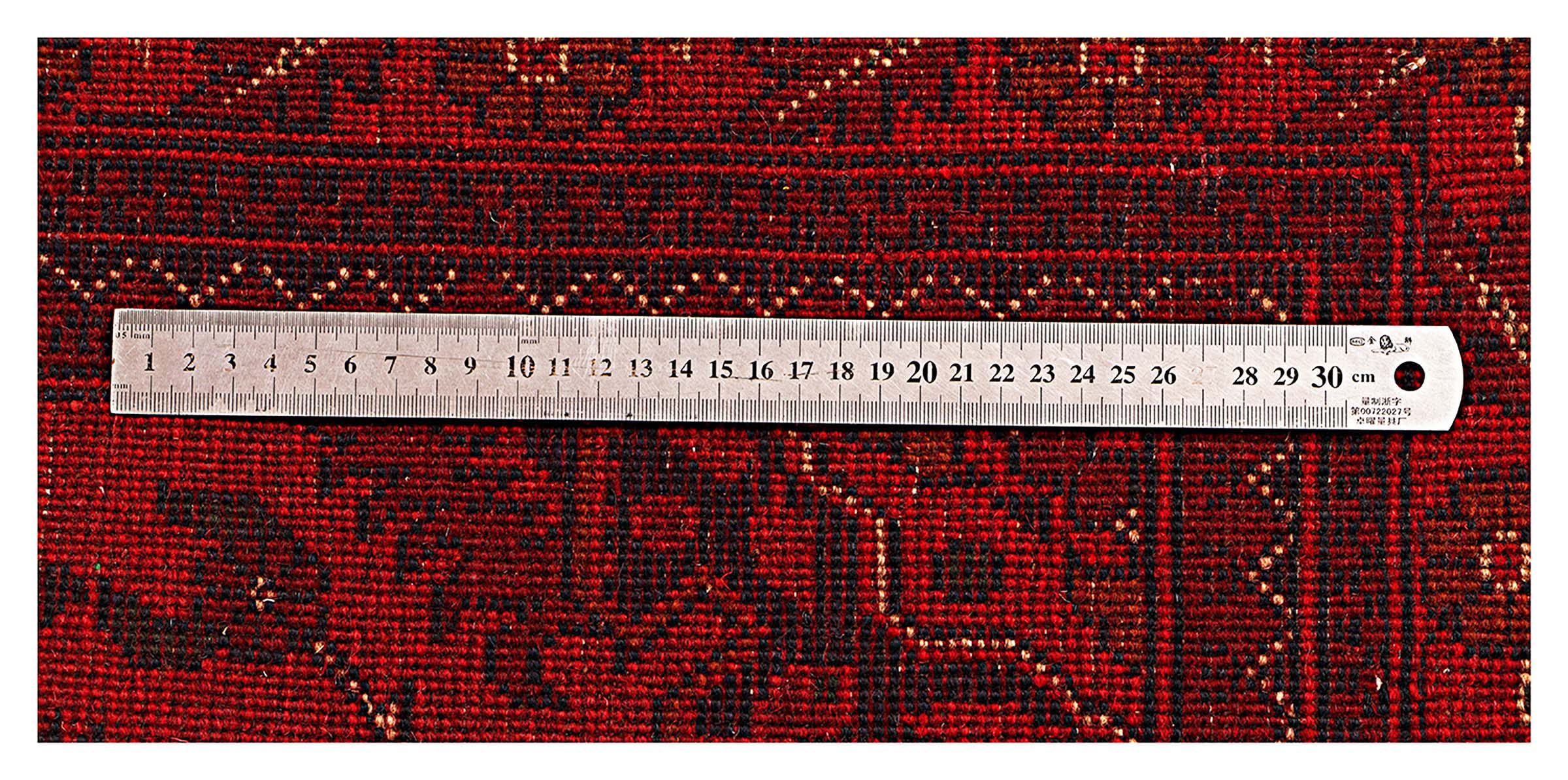 Afghan Khal Mohammadi Teppich 100x150 Handgeknüpft Braun Geometrisch Orient Kurzflor