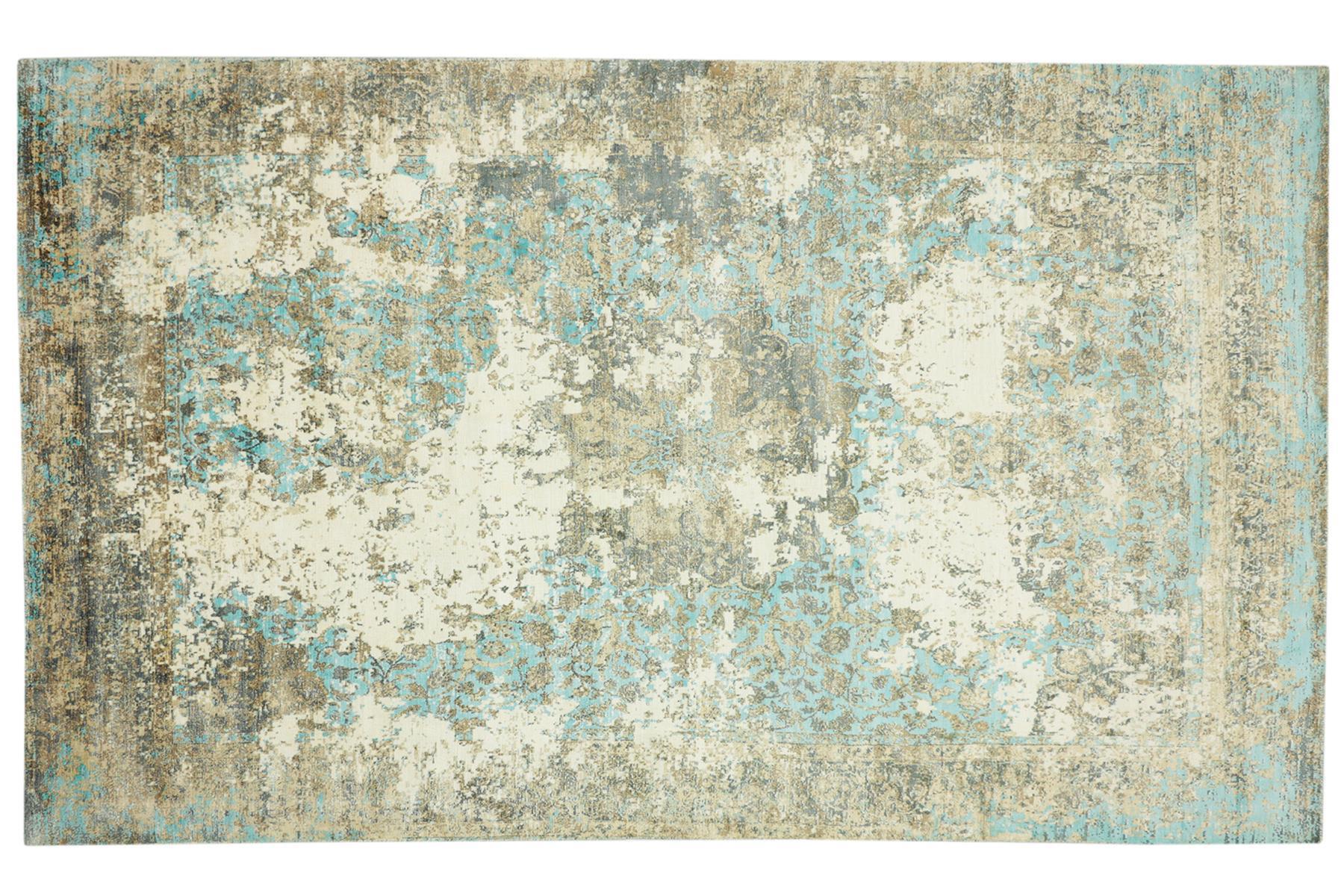 Handloom Vintage 160x90 120x180 160x230 200x300 Handgewebt Teppich Grau Abstrakt Handarbeit
