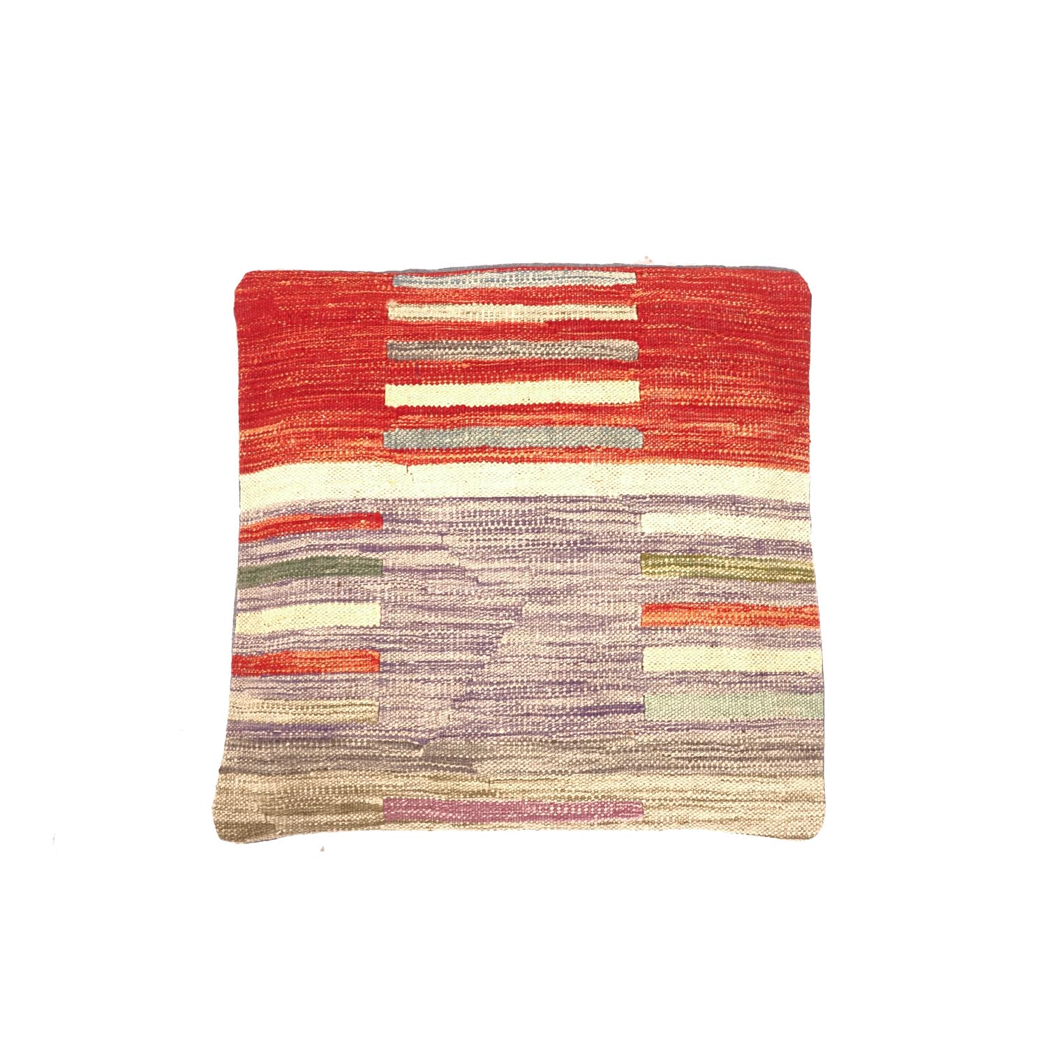 Kelim Afghan Maimana Kissenbezug Kissenhülle Poshti Teppich 50x50 Handgewebt