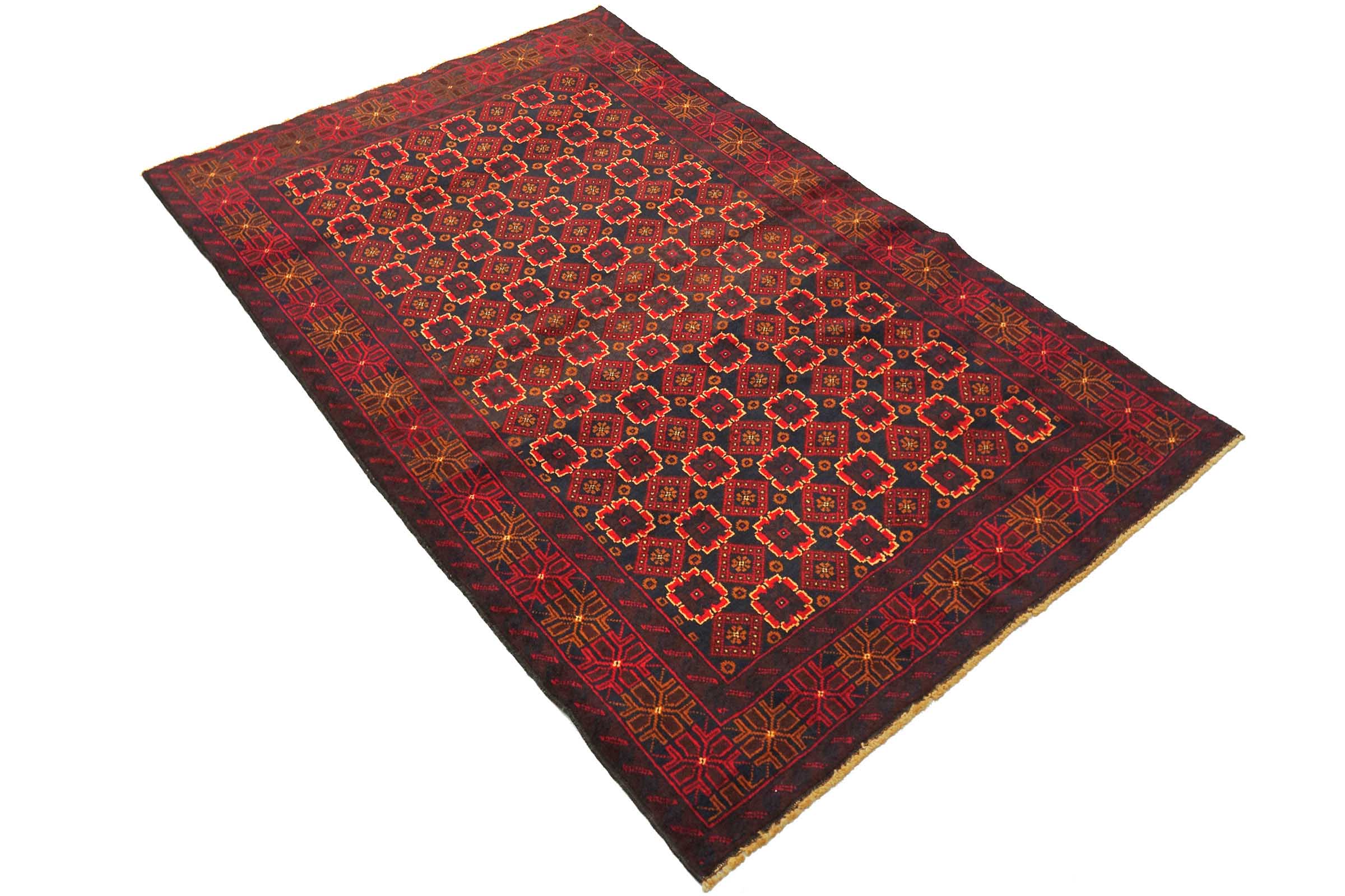 Afghan Belutsch Baluch 120x180 Handgeknüpft Orientteppich Dunkelblau