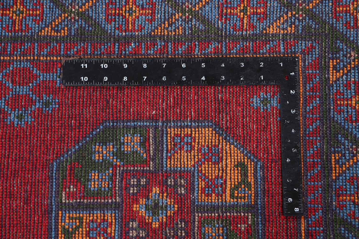 Afghan Akcha Rang Dar Teppich 150x200 Handgeknüpft Rot Durchgemustert Orient Kurzflor