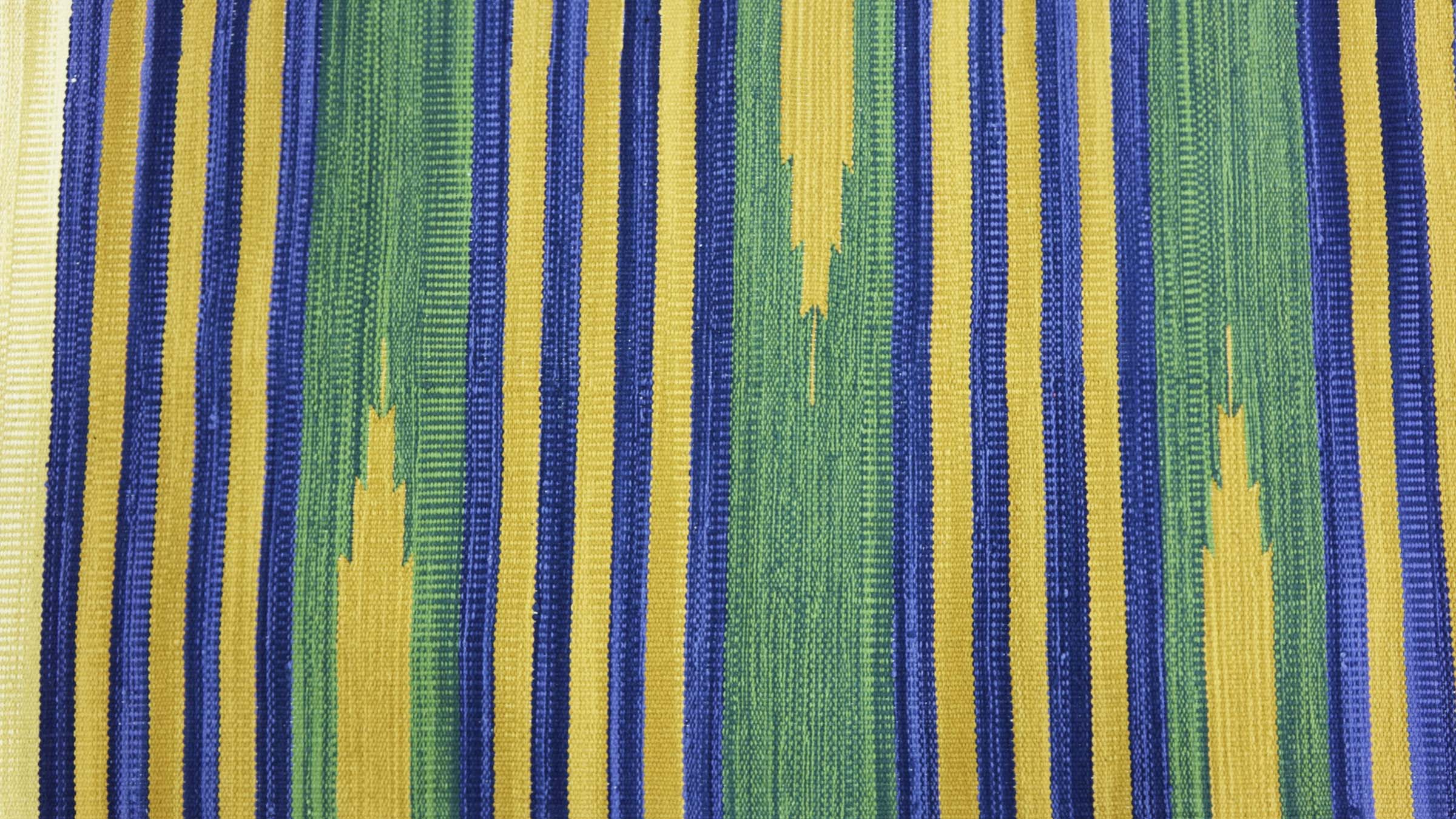 Knallbunter Kelim Teppich 60x120 Handgewebt Mehrfarbig Streifen Handarbeit Gewebt