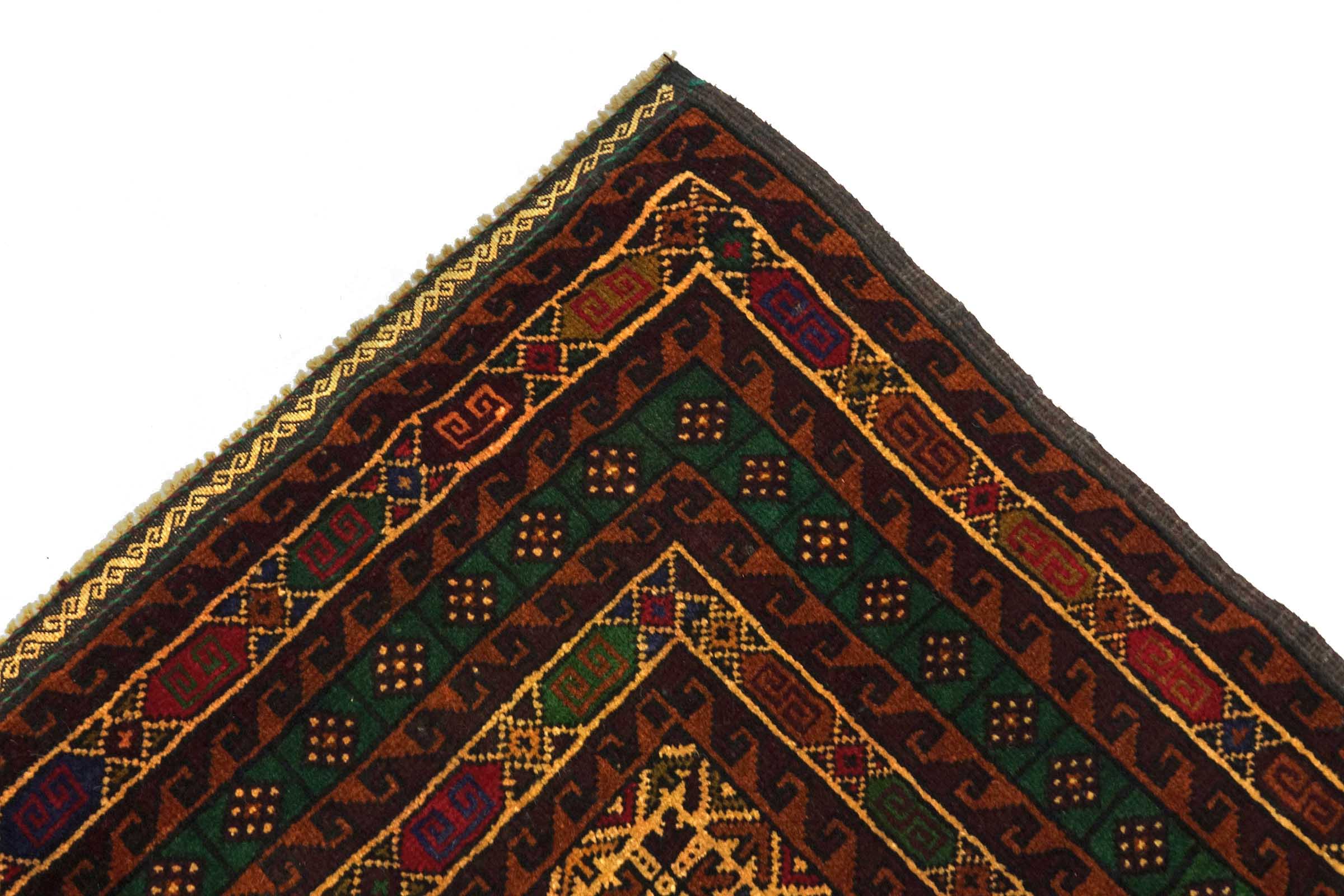 Afghan Belutsch Baluch 120x180 Handgeknüpft Orientteppich Beige Geometrisch