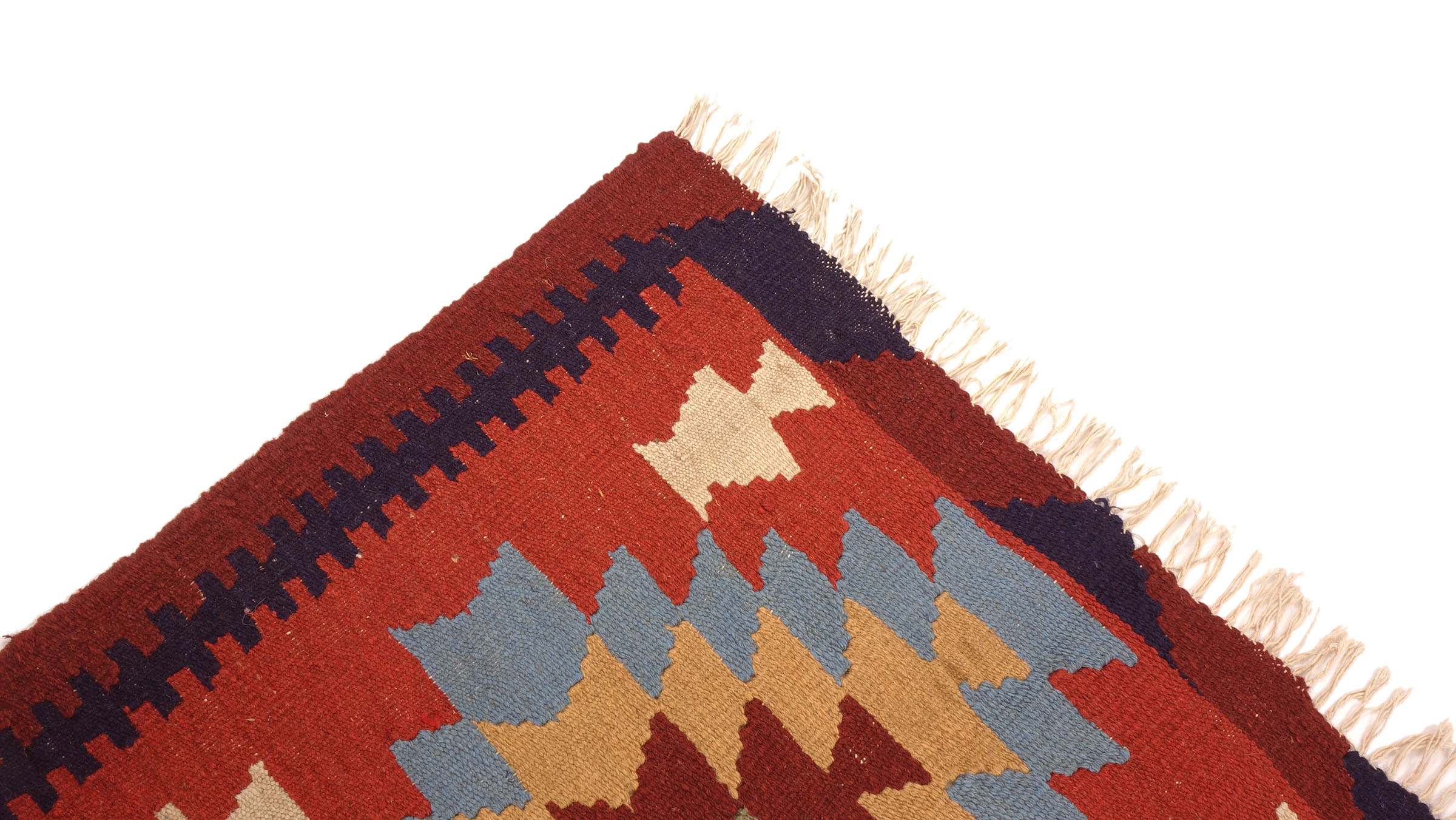 Perserteppich Kelim Ardebil 90x130 Handgewebt Braun Geometrisch Handarbeit Zimmer