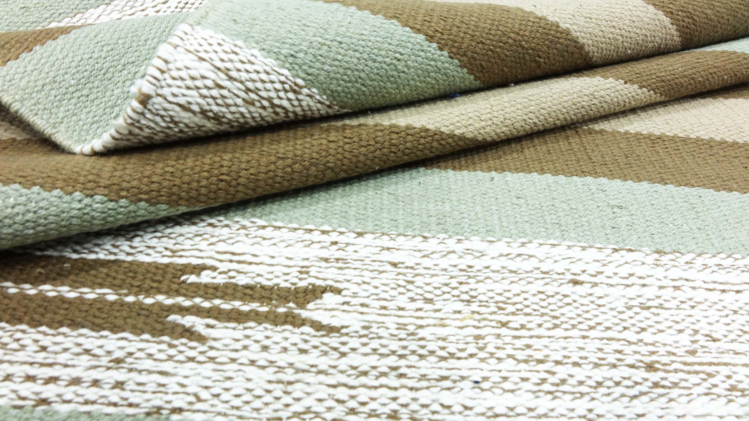 Knallbunter Kelim Teppich 60x120 Handgewebt Mehrfarbig Streifen Handarbeit Gewebt