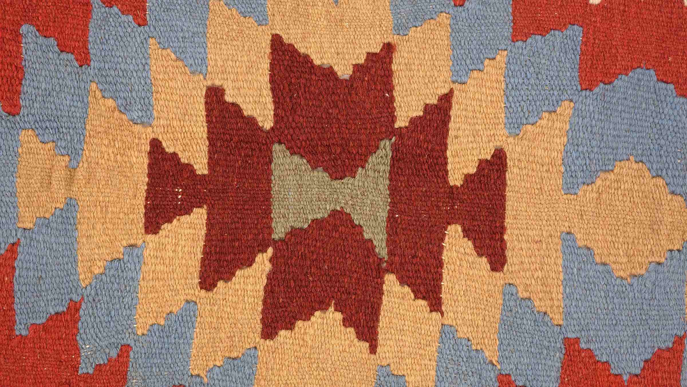 Perserteppich Kelim Ardebil 90x130 Handgewebt Braun Geometrisch Handarbeit Zimmer