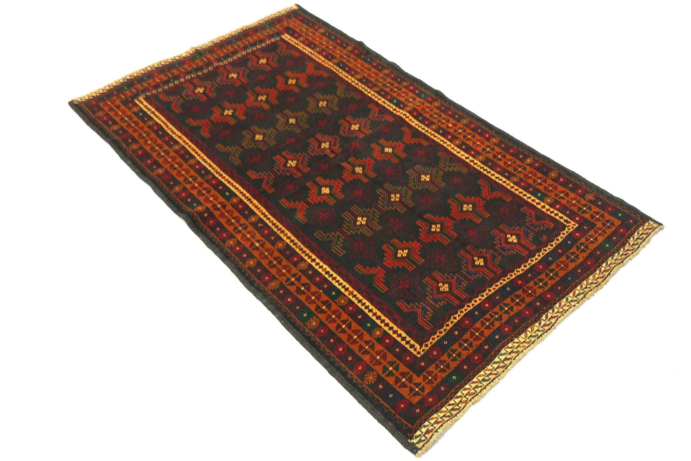 Afghan Belutsch Baluch 120x180 Handgeknüpft Orientteppich Dunkelgrün