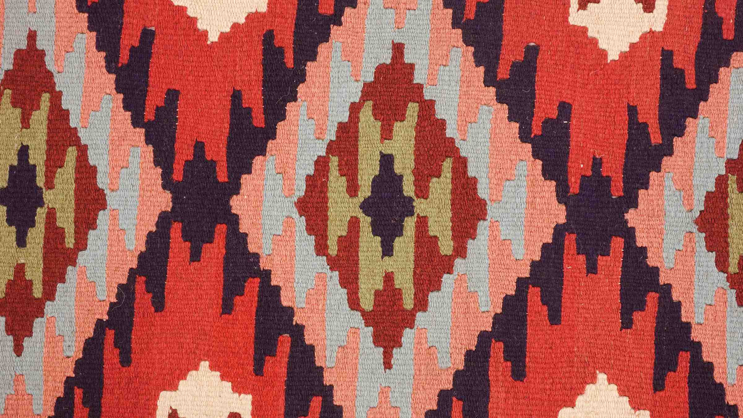 Perserteppich Kelim Ardebil 100x150 Handgewebt Braun Geometrisch Handarbeit Zimmer