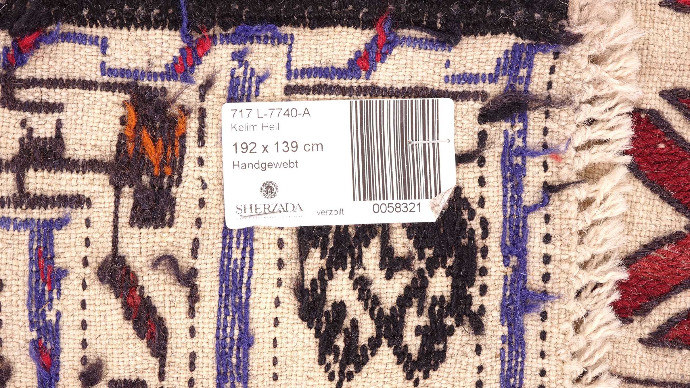 Afghan Kelim Gol Barjasta Teppich 140x200 Handgewebt Beige Geometrisch Handarbeit