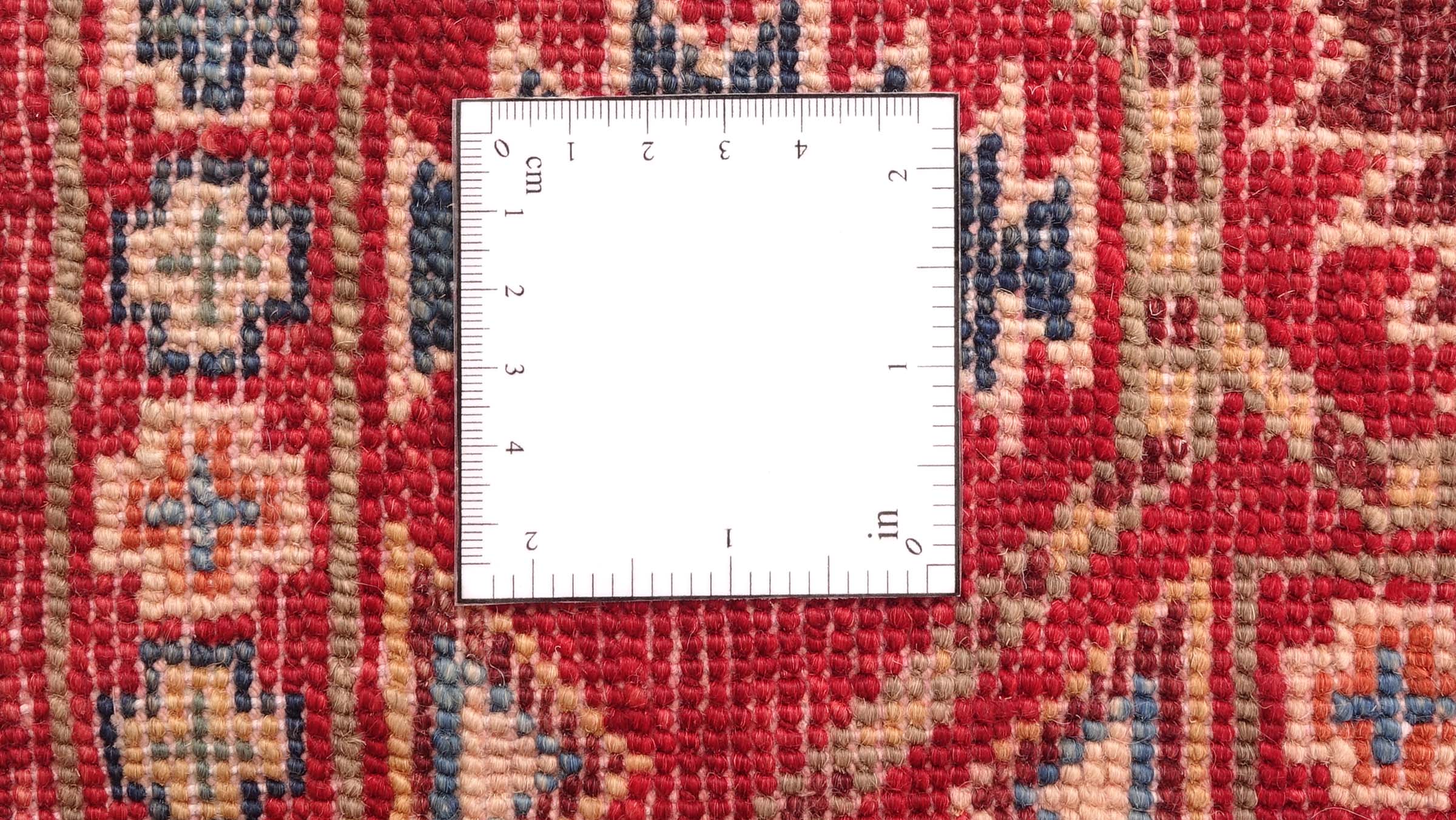 Afghan Kazak Elefantenfuß Teppich 120x180 Handgeknüpft Rot Durchgemustert Orient