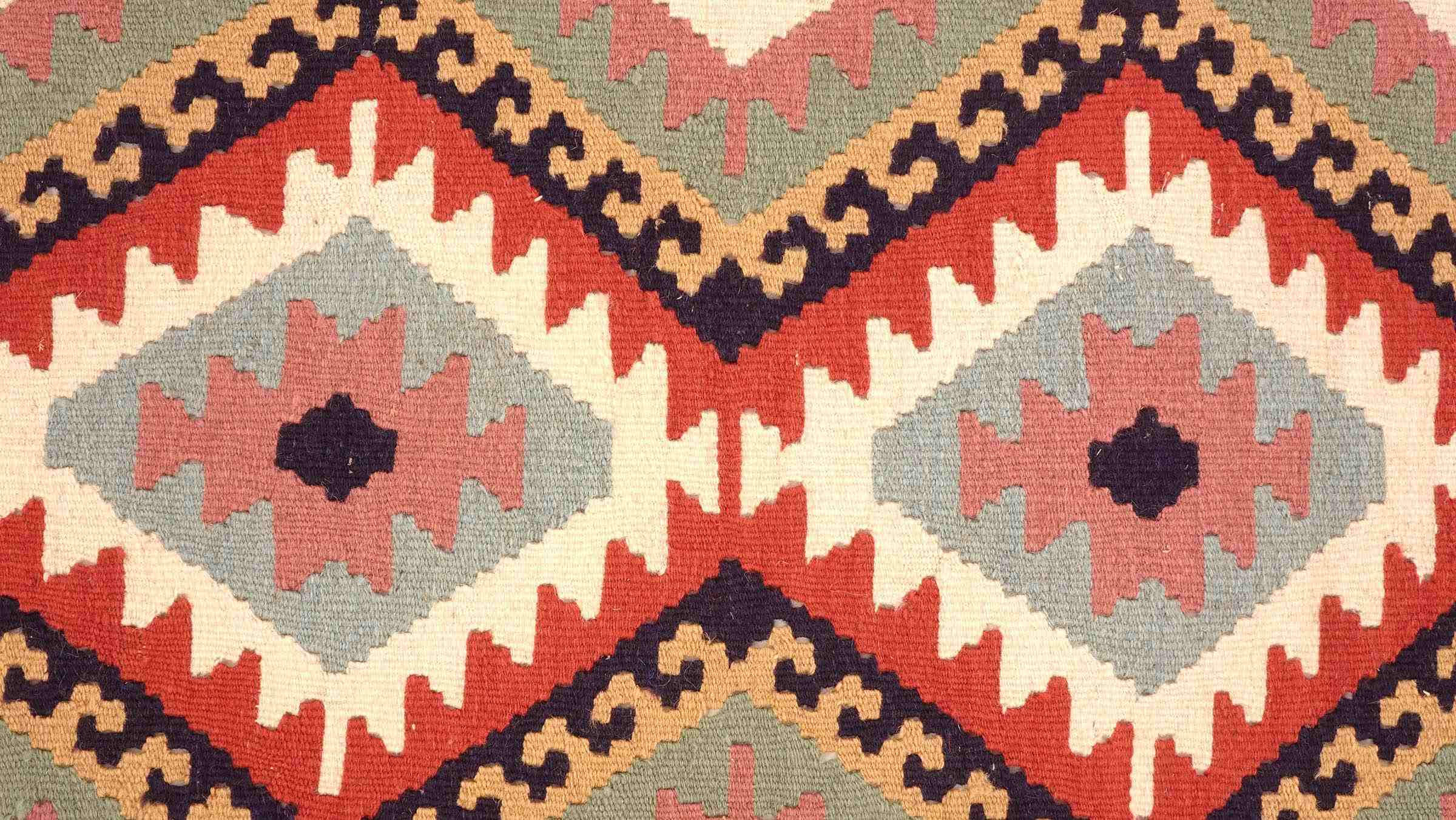 Perserteppich Kelim Ardebil 100x150 Handgewebt Braun Geometrisch Handarbeit Zimmer