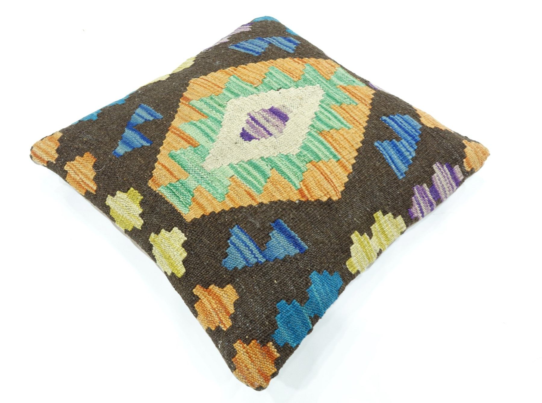 Afghan Maimana Kelim Kissen Kissenbezug Kissenhülle Teppich 45x45 Handgewebt