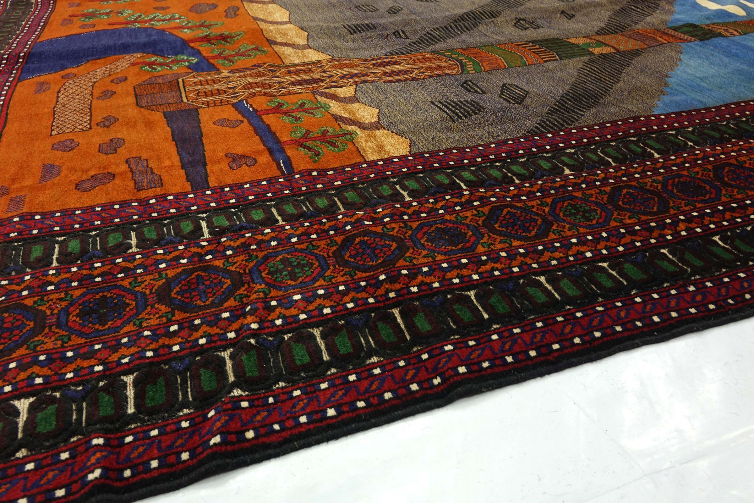 Afghan Belutsch Minaret Herat 200x300 Handgeknüpft Teppich Mehrfarbig