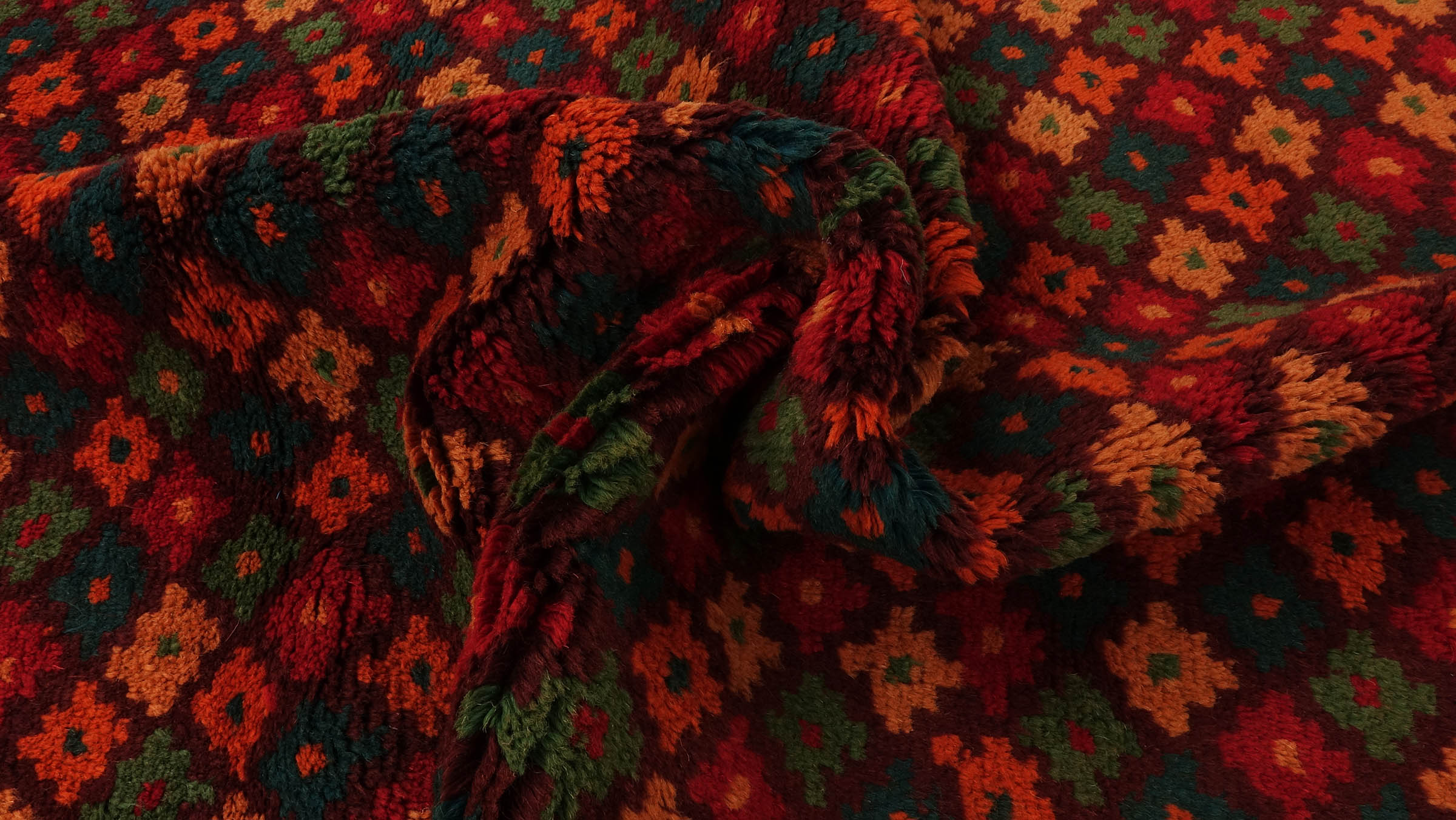 Gabbeh Teppich 110x170 Handgeknüpft Braun Streifen Orientalisch UNIKAT Kurzflor