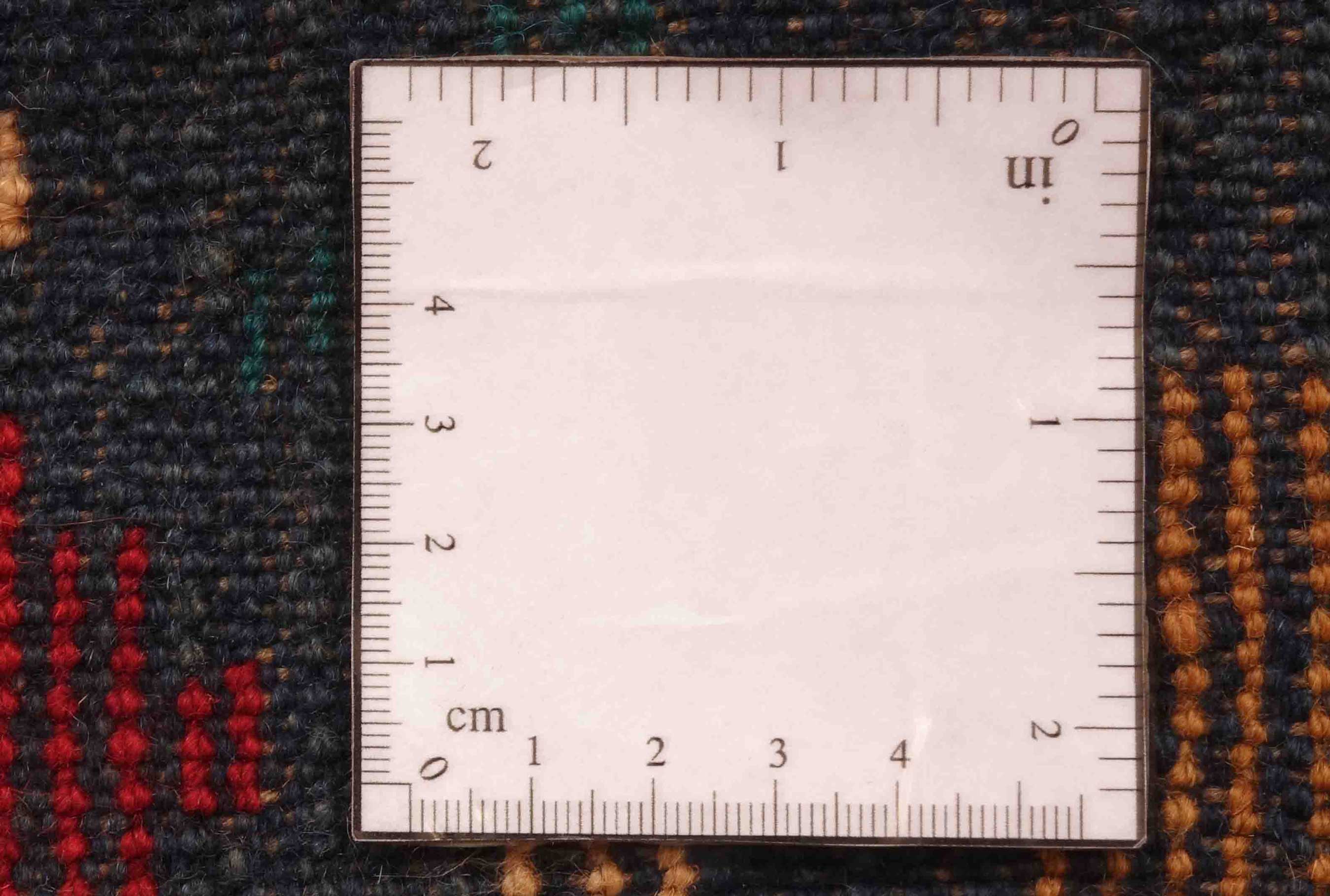 Gabbeh Teppich 120x180 Handgeknüpft Grün Durchgemustert Orientalisch UNIKAT Kurzflor