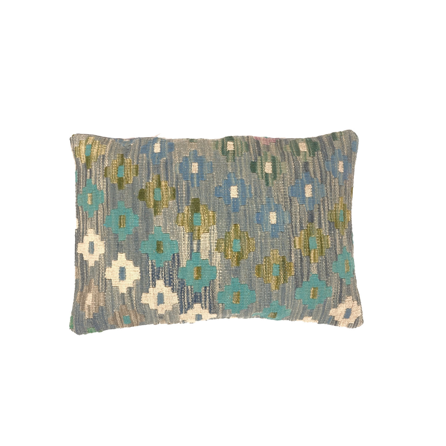 Kelim Afghan Maimana Kissenbezug Kissenhülle Poshti Teppich 40x60 Handgewebt Mehrfarbig