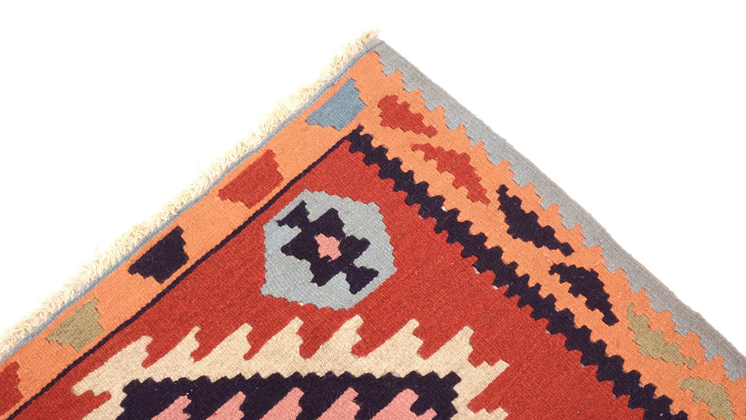 Perserteppich Kelim Ardebil 90x150 Handgewebt Braun Geometrisch Handarbeit Zimmer