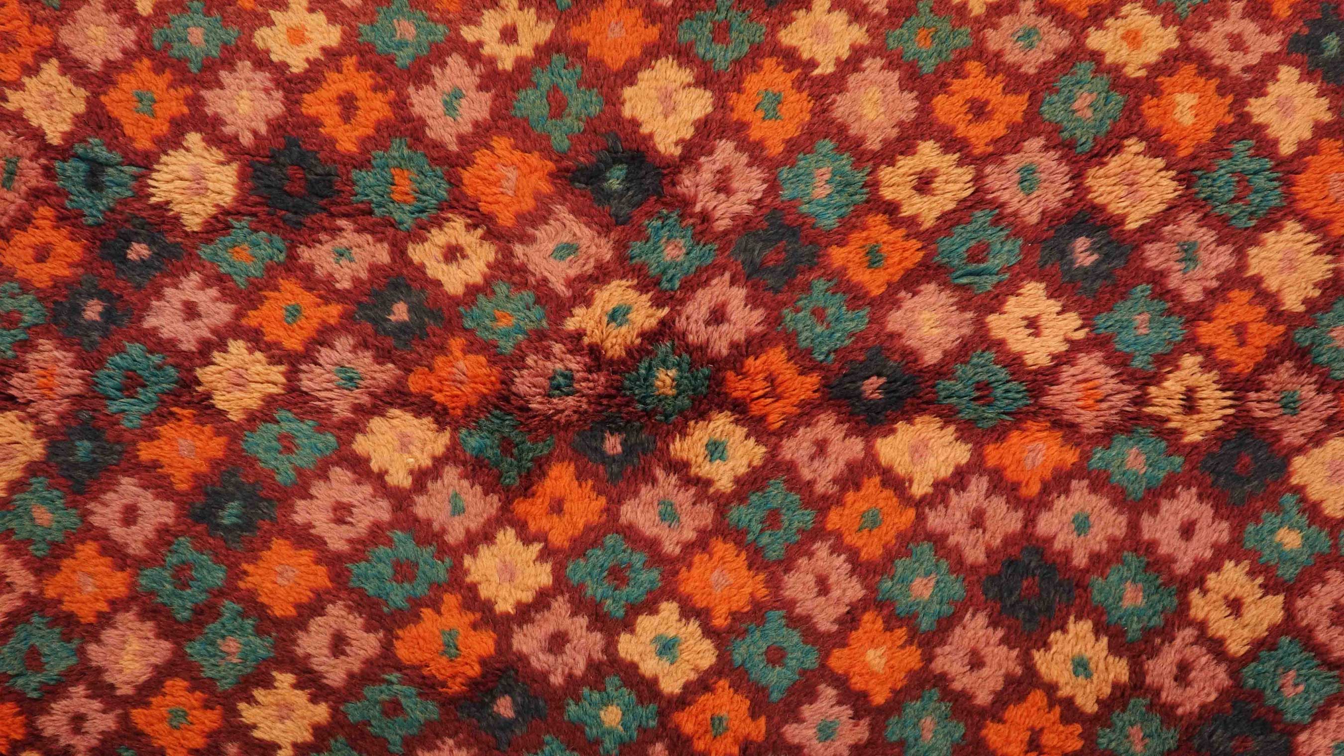 Gabbeh Teppich 100x190 Handgeknüpft Braun Durchgemustert Orientalisch UNIKAT Kurzflor