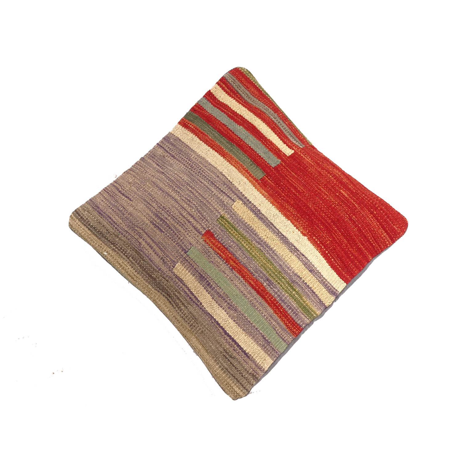 Kelim Afghan Maimana Kissenbezug Kissenhülle Poshti Teppich 45x45 Handgewebt