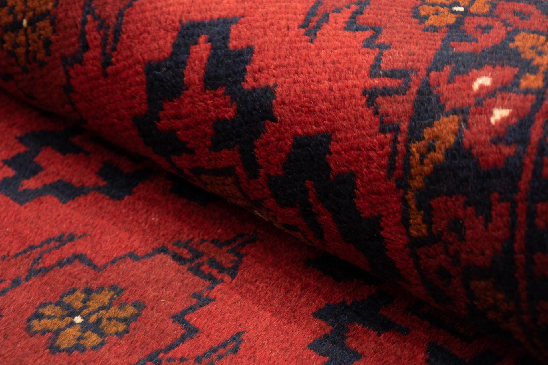 Afghan Khal Mohammadi 50x150 Handgeknüpft Teppich Läufer Braun Geometrisch