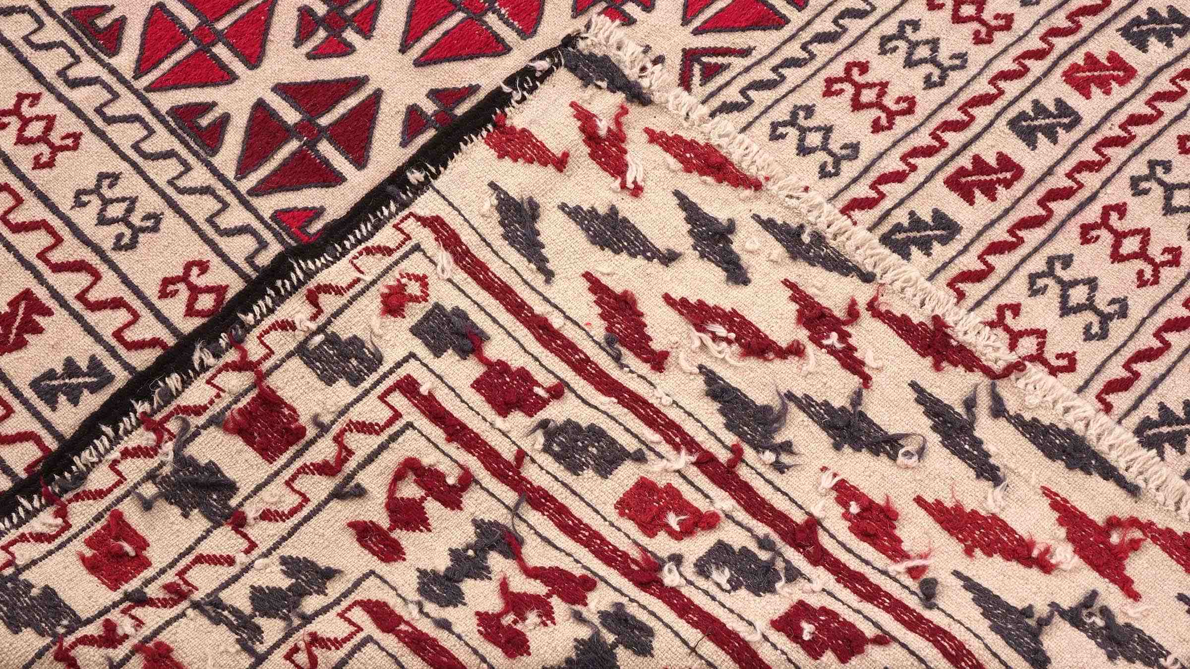 Afghan Kelim Gol Barjasta Teppich 120x180 Handgewebt Beige Geometrisch Handarbeit