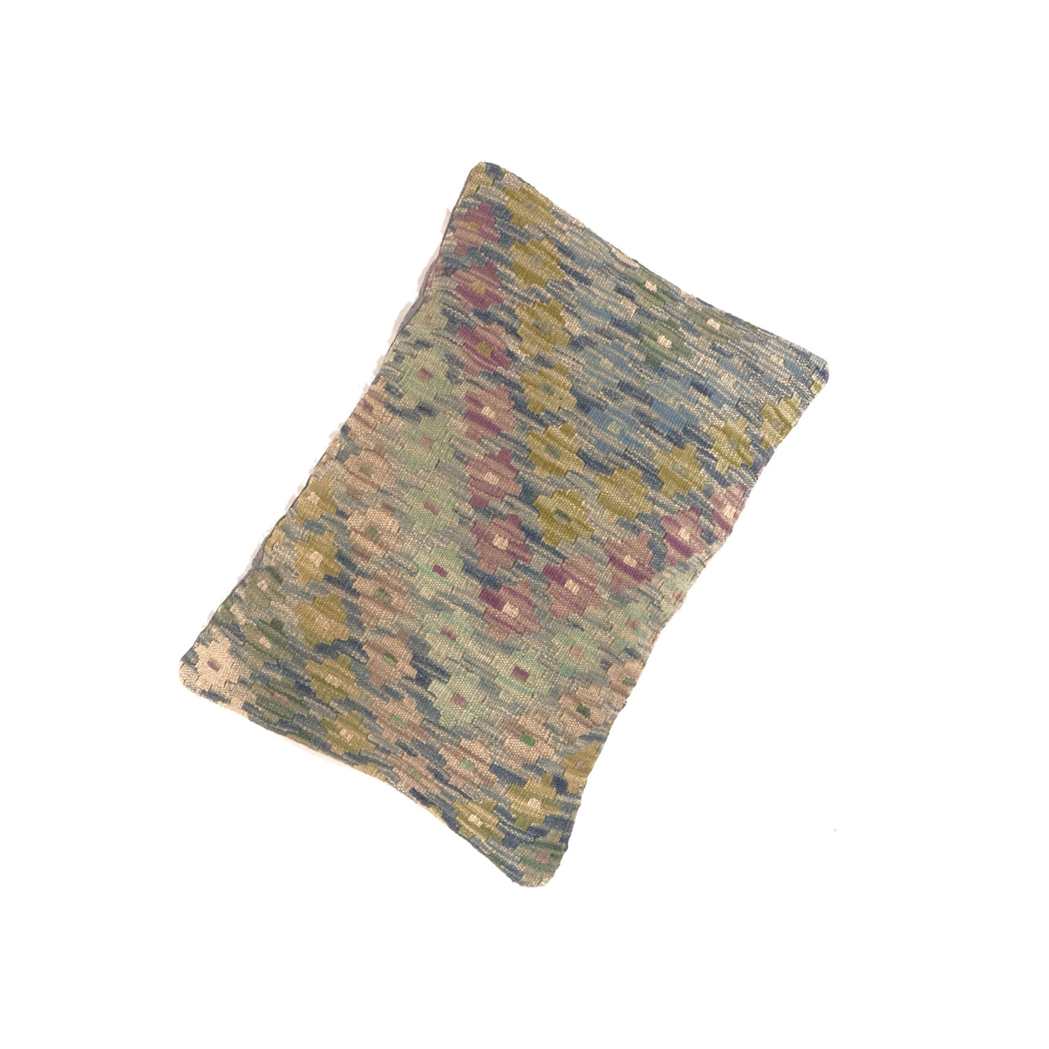 Kelim Afghan Maimana Kissenbezug Kissenhülle Poshti Teppich 40x60 Handgewebt Mehrfarbig