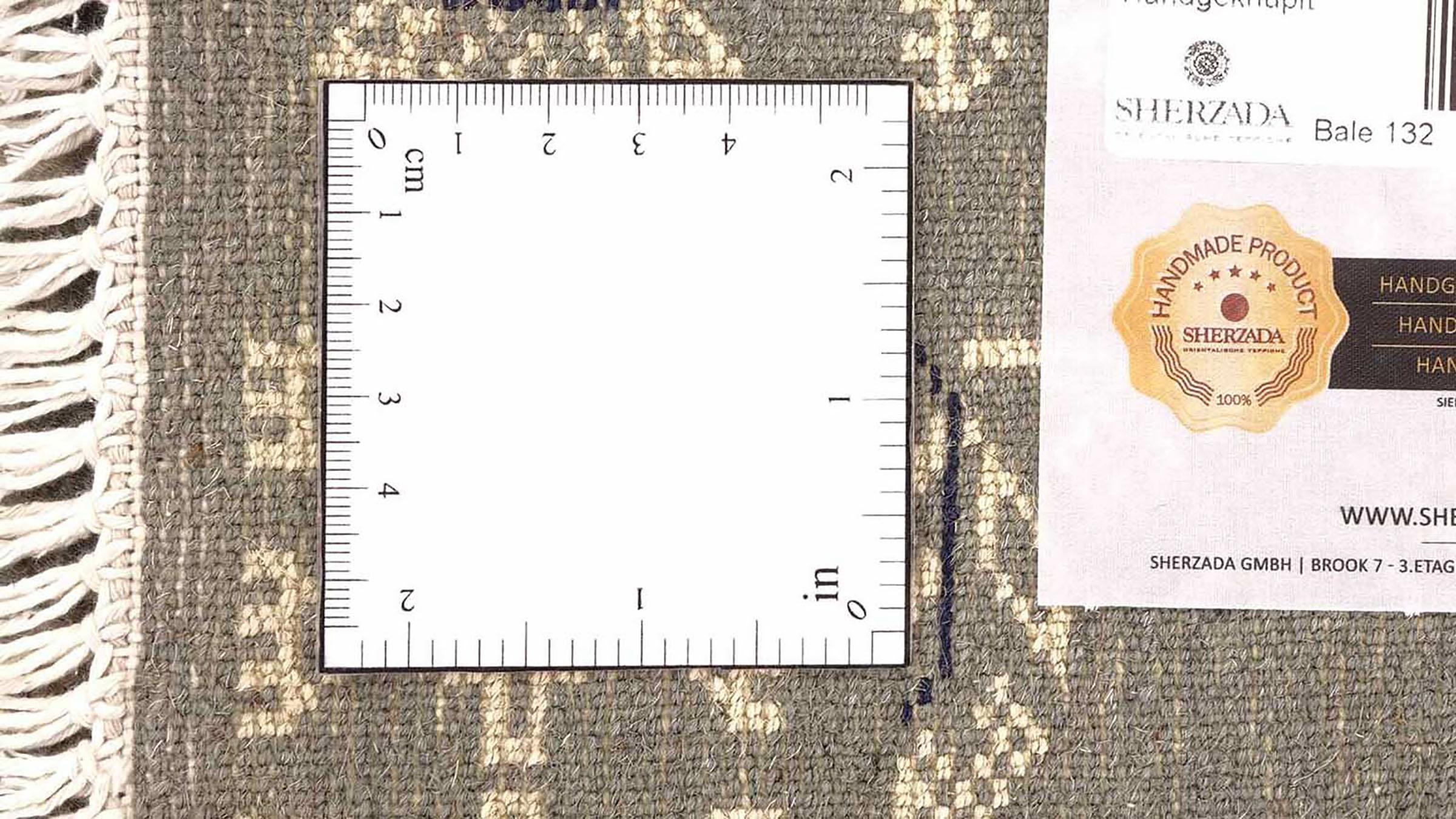 Pakistan Buchara 3ply Teppich 50x80 Handgeknüpft Grau Geometrisch Orient Kurzflor