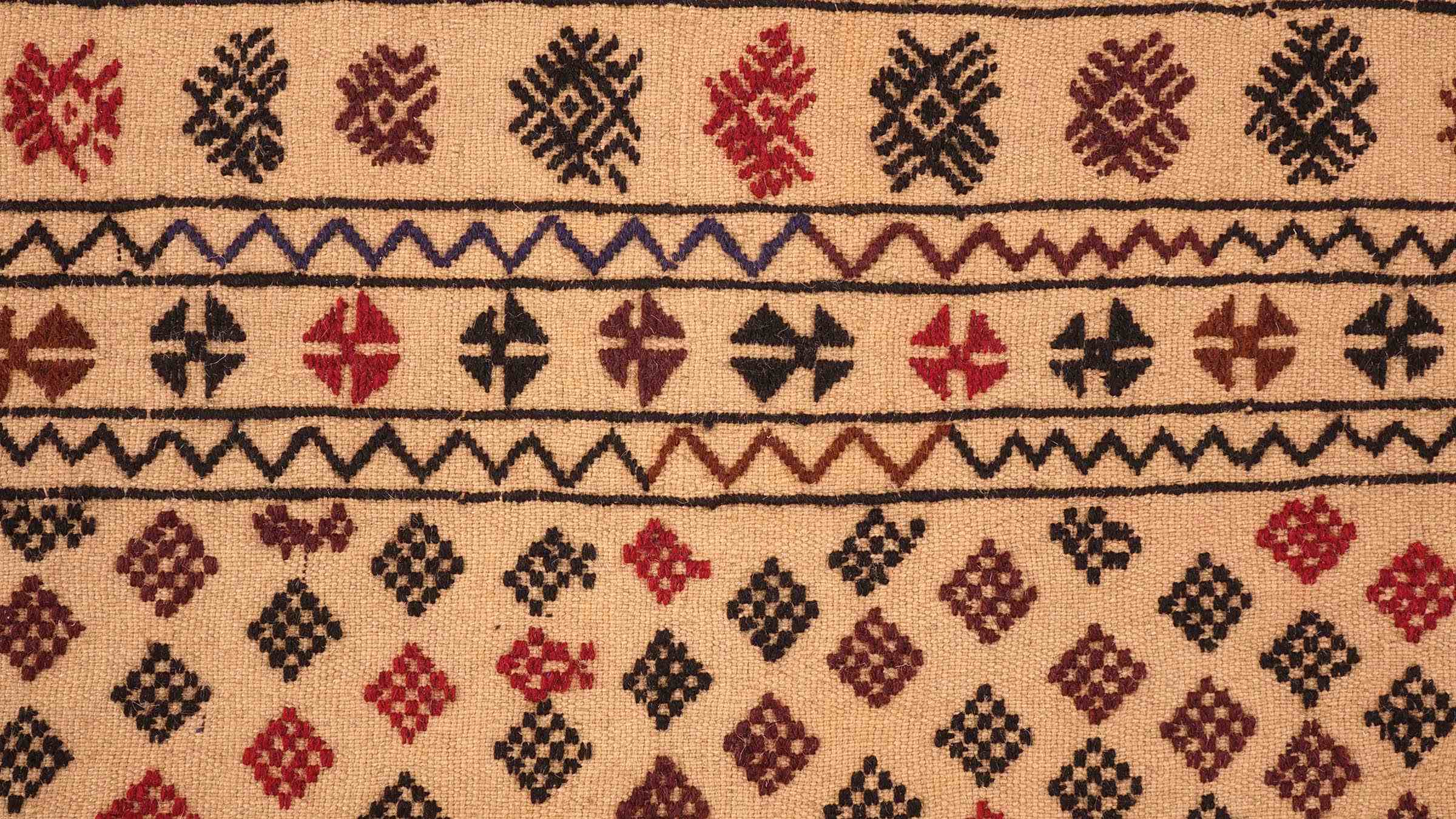 Afghan Kelim Gol Barjasta Teppich 120x180 Handgewebt Gold Geometrisch Handarbeit Gewebt
