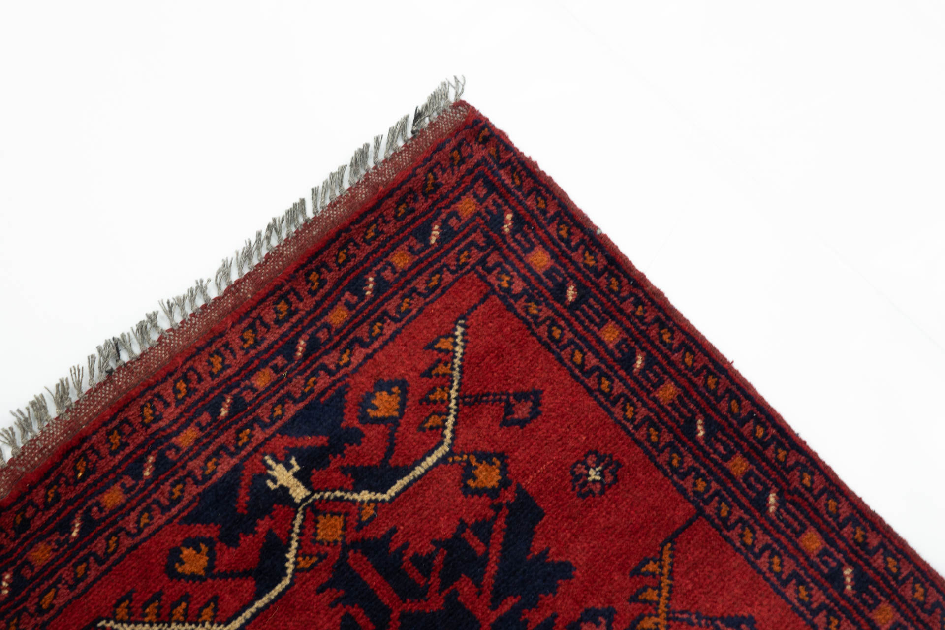 Afghan Khal Mohammadi 50x150 Handgeknüpft Teppich Läufer Braun Geometrisch