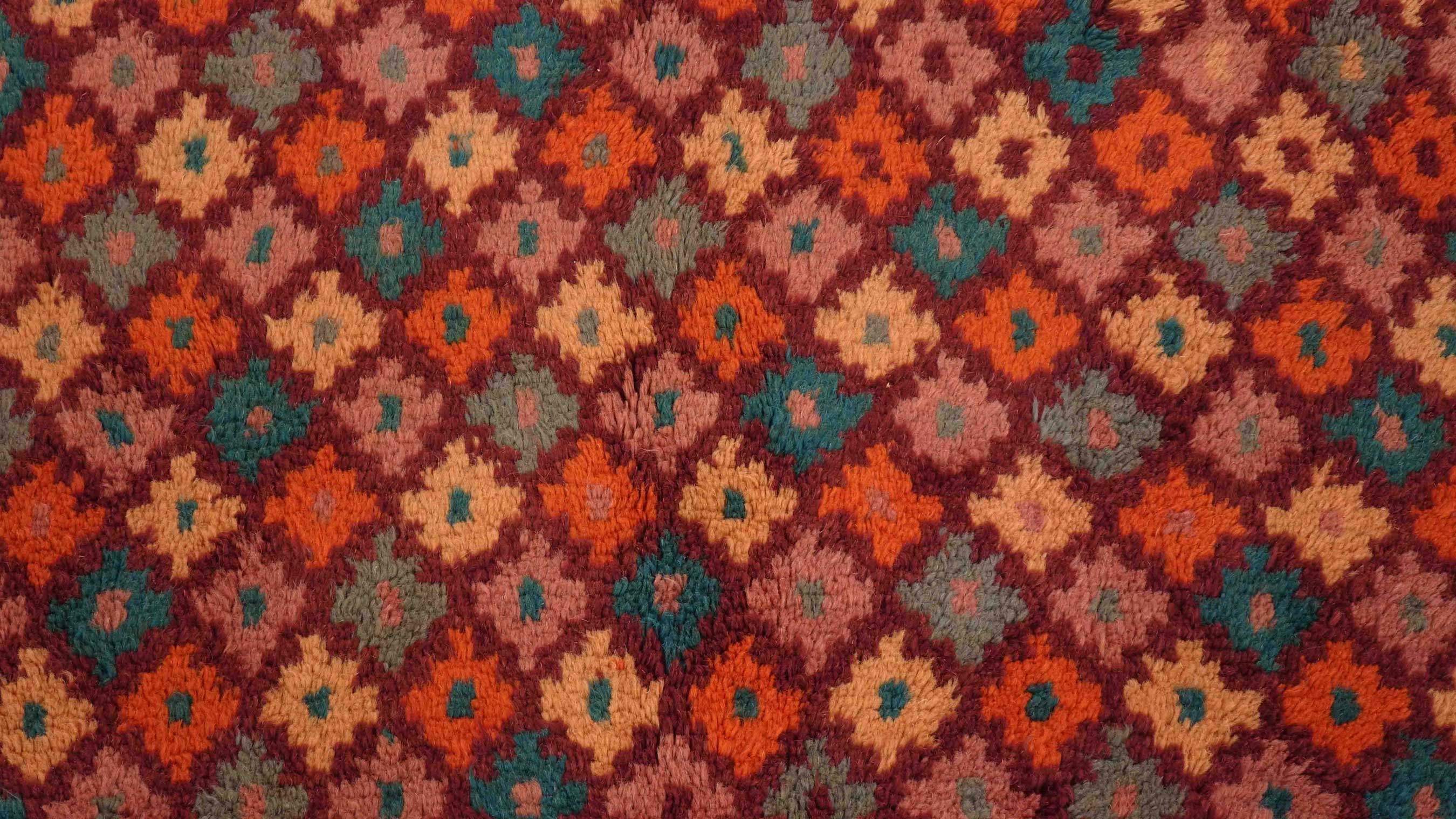 Gabbeh Teppich 110x160 Handgeknüpft Braun Durchgemustert Orientalisch UNIKAT Kurzflor