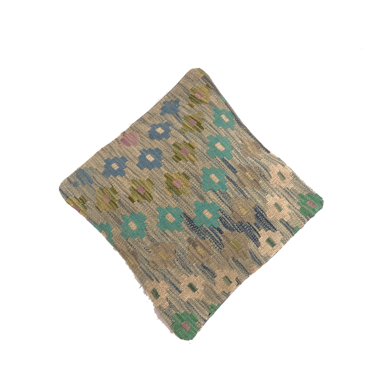 Kelim Afghan Maimana Kissenbezug Kissenhülle Poshti Teppich 45x45 Handgewebt