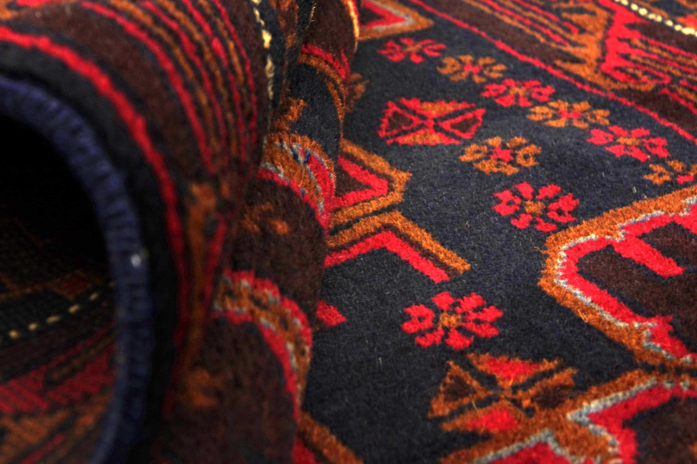 Afghan Belutsch Baluch 120x200 Handgeknüpft Orientteppich Braun Geometrisch